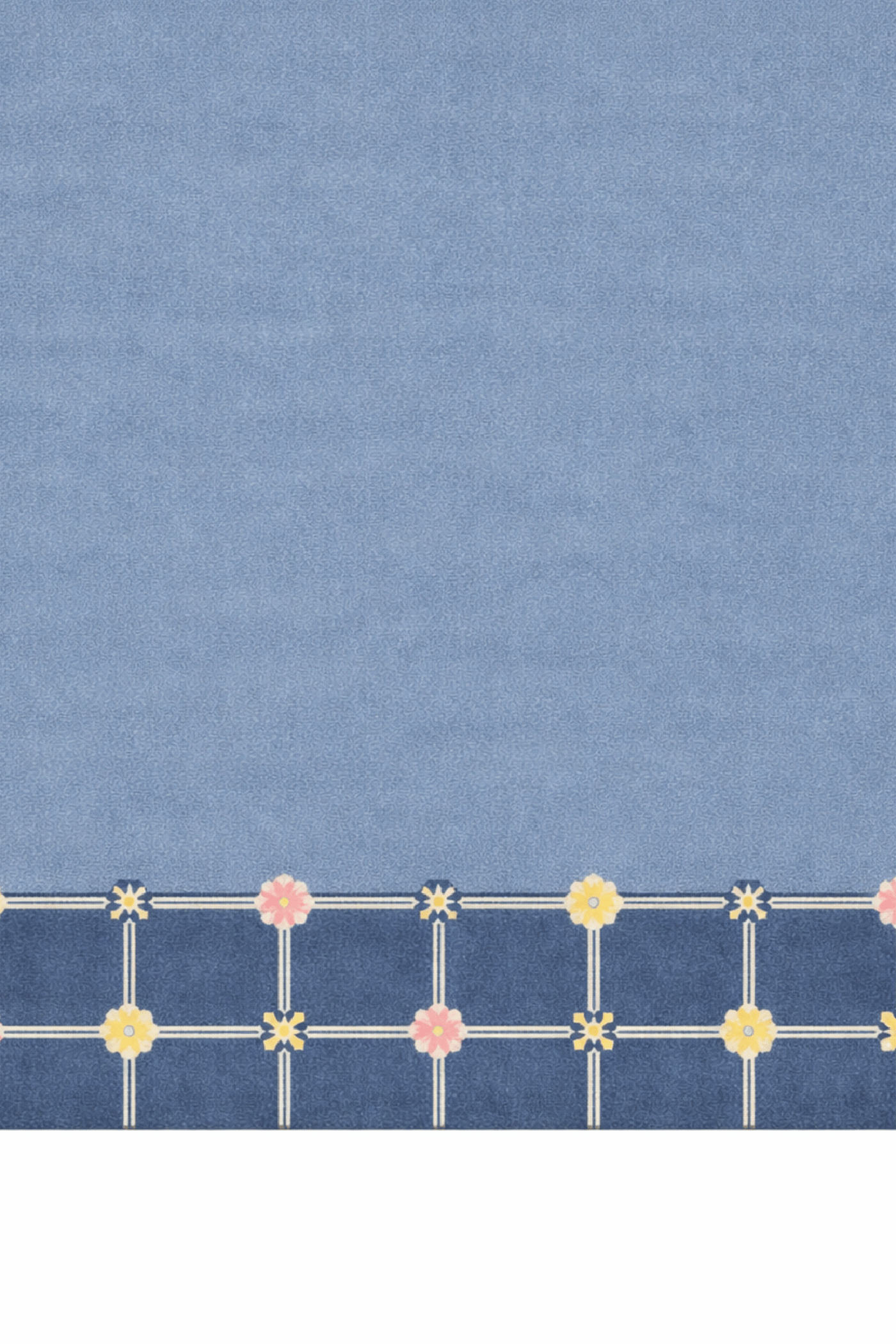 Woolen Handtufted Carpet_ Blue Blossom