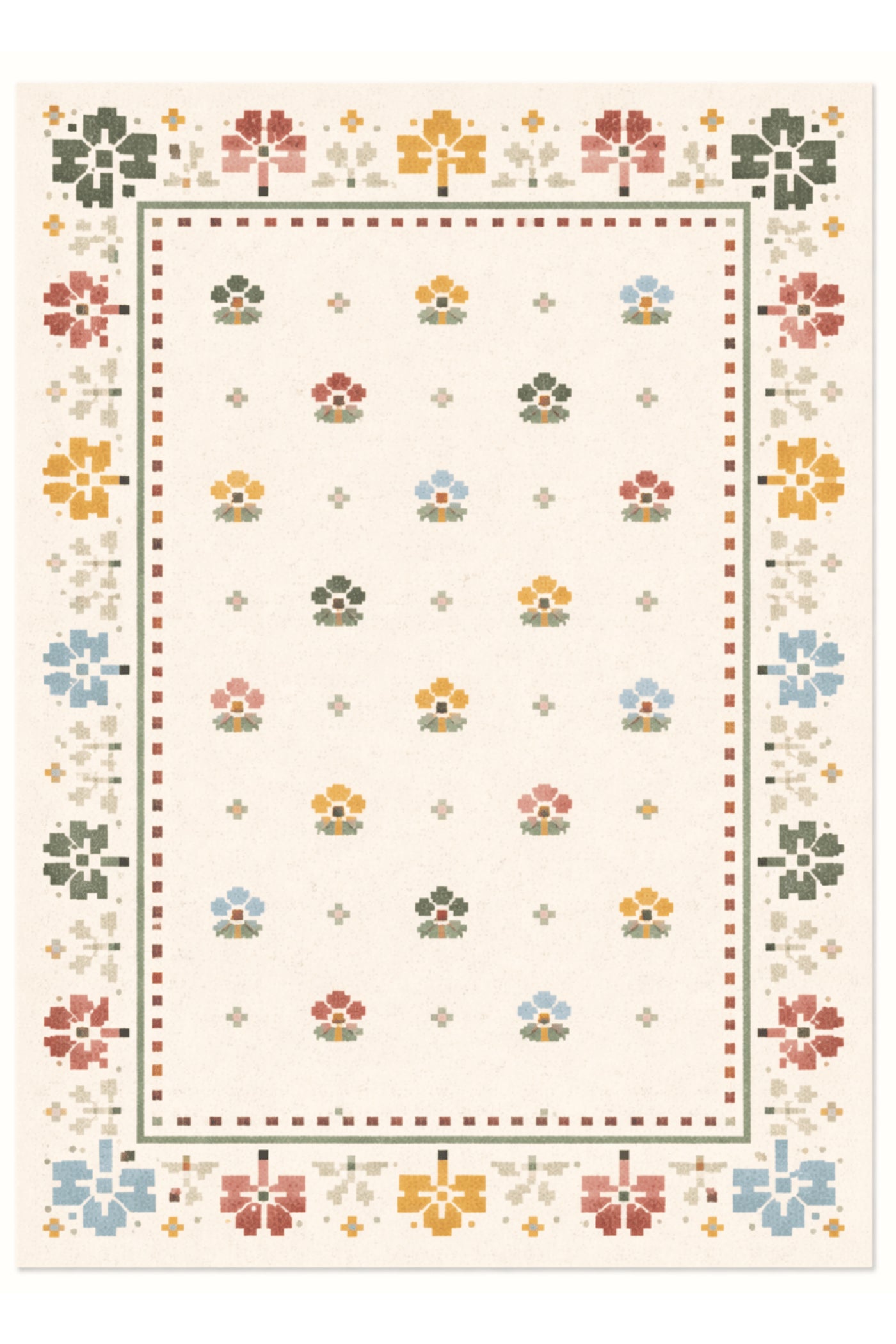 Woolen Handtufted Carpet_ Rang Phool