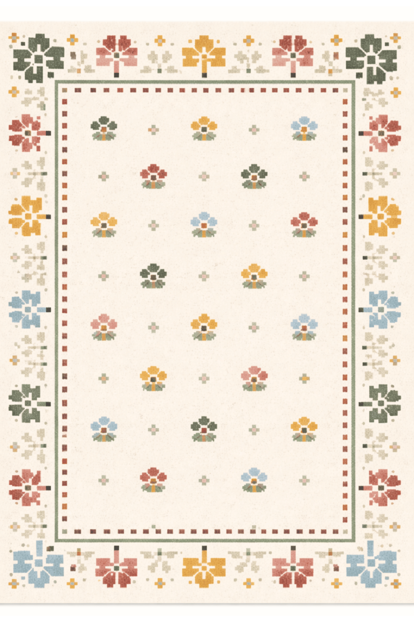 Woolen Handtufted Carpet_ Rang Phool