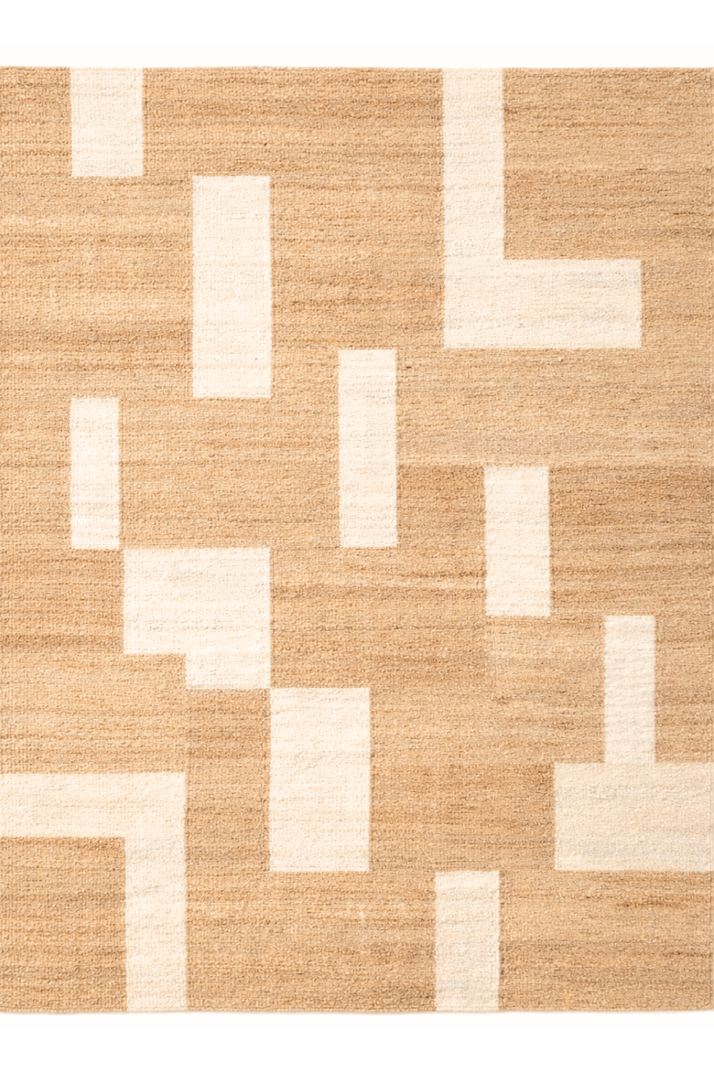 Hemp Handwoven Panja Rug_ Oat Mosaic
