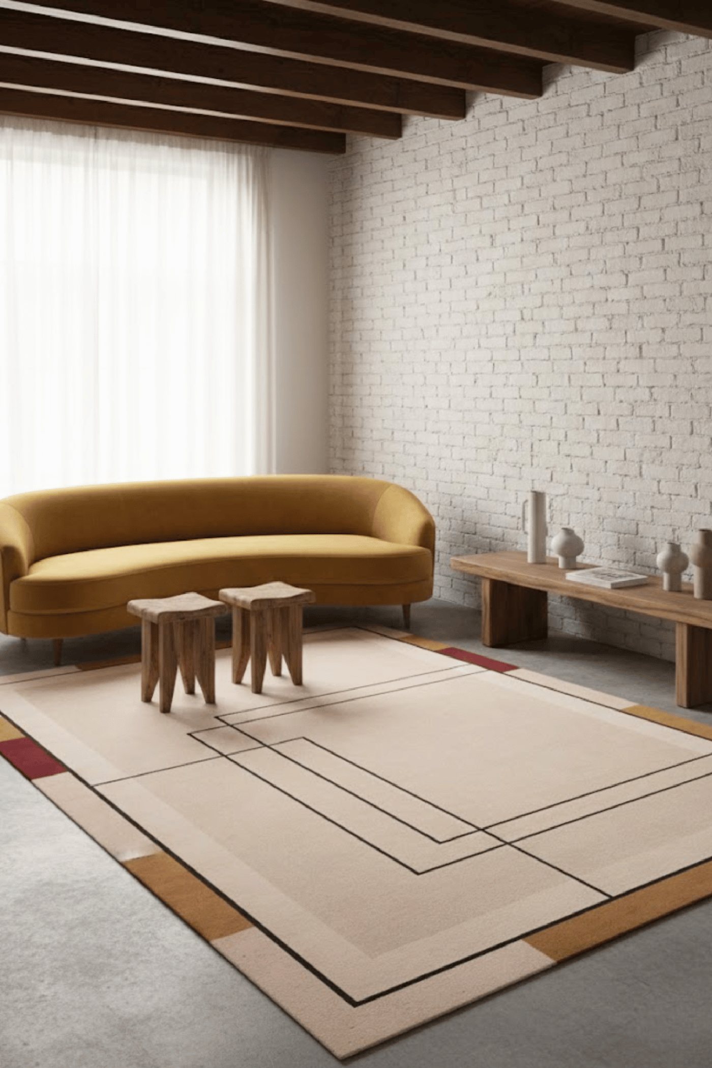 Woolen Handtufted Carpet_ Sutra Grid
