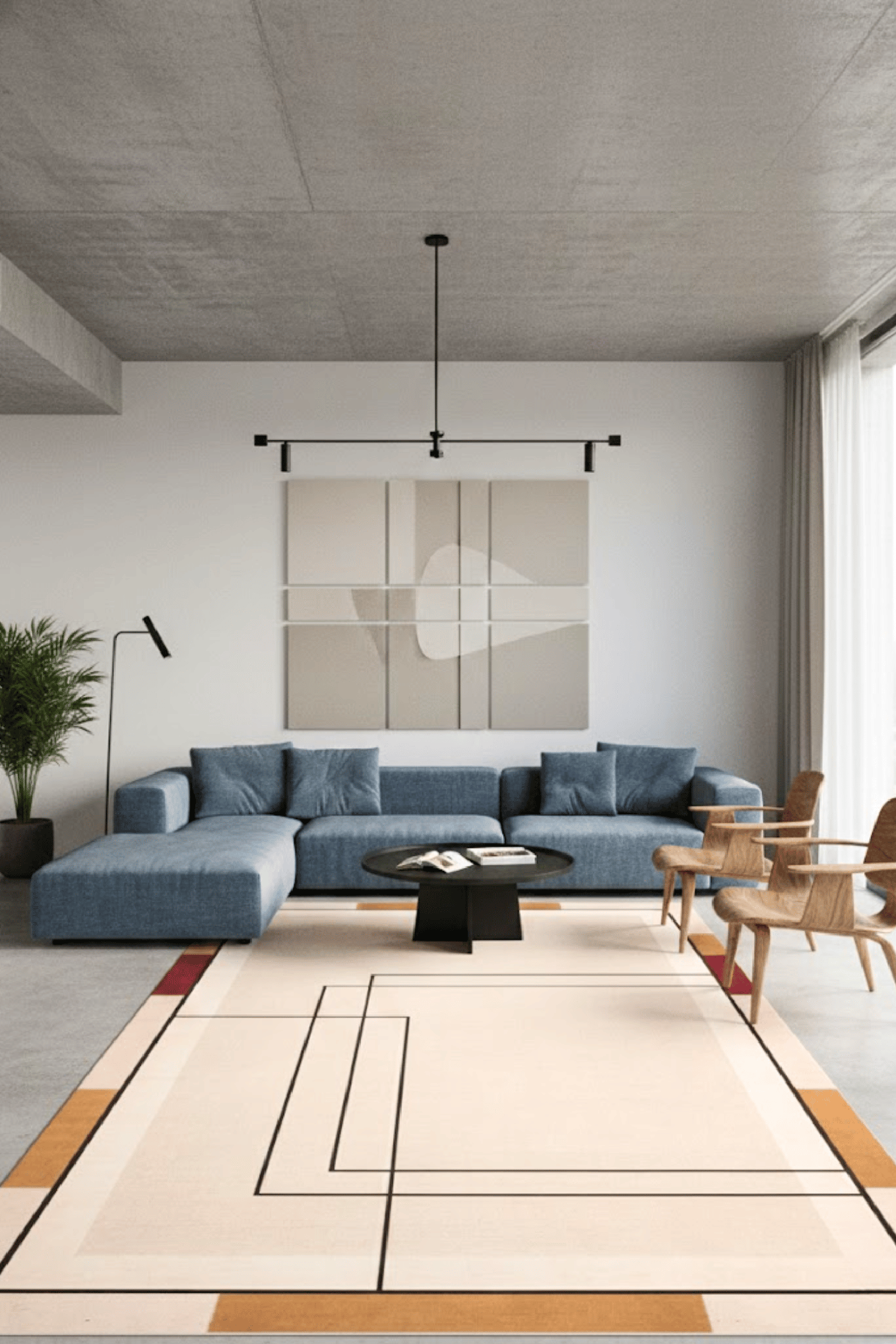 Woolen Handtufted Carpet_ Sutra Grid