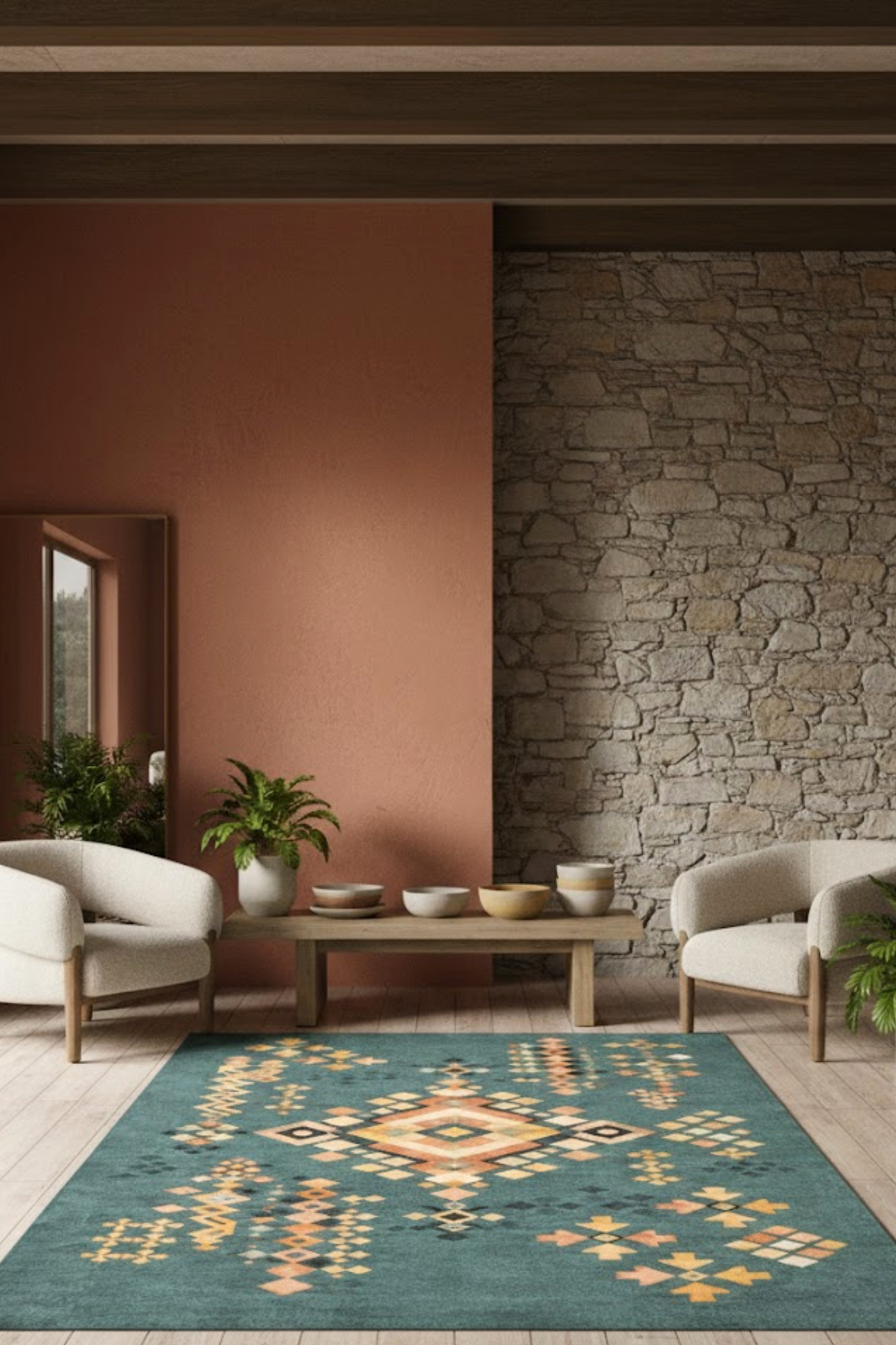 Woolen Handtufted Carpet_ Neelvansh