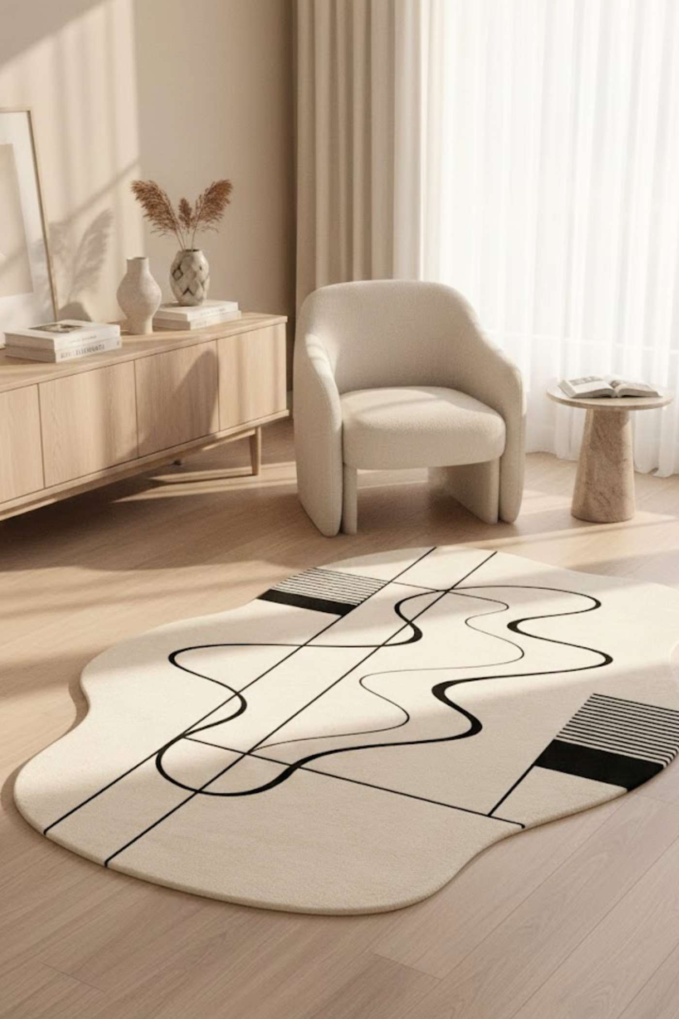 Woolen Handtufted Carpet_ Rekhantar