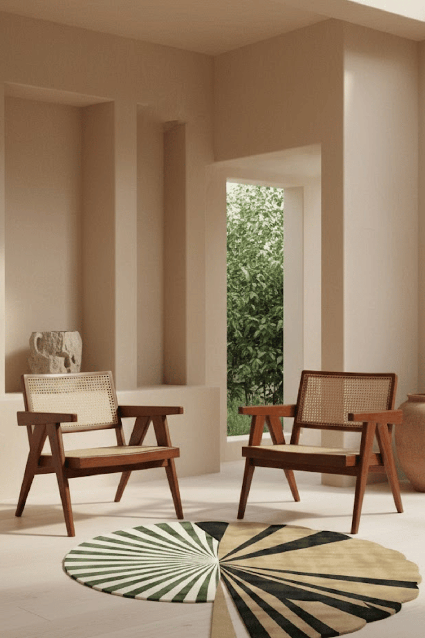 Viscose & Wool Blended Hand tufted Carpet _ Forma Sable