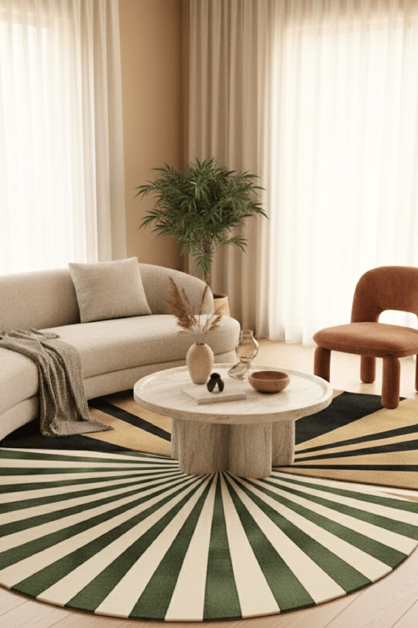 Viscose & Wool Blended Hand tufted Carpet _ Forma Sable