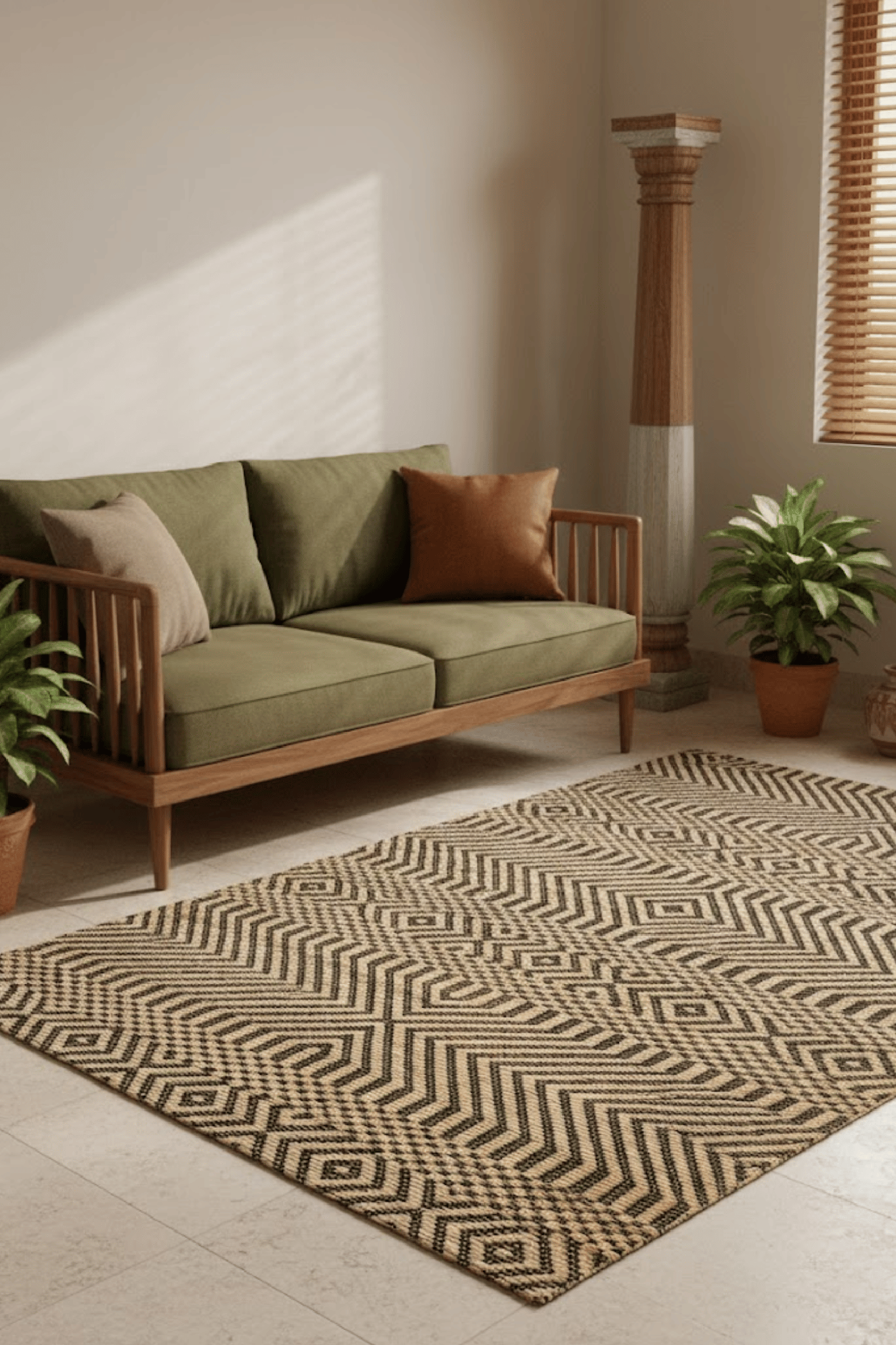 Hemp Handwoven Rug_ Zaraft