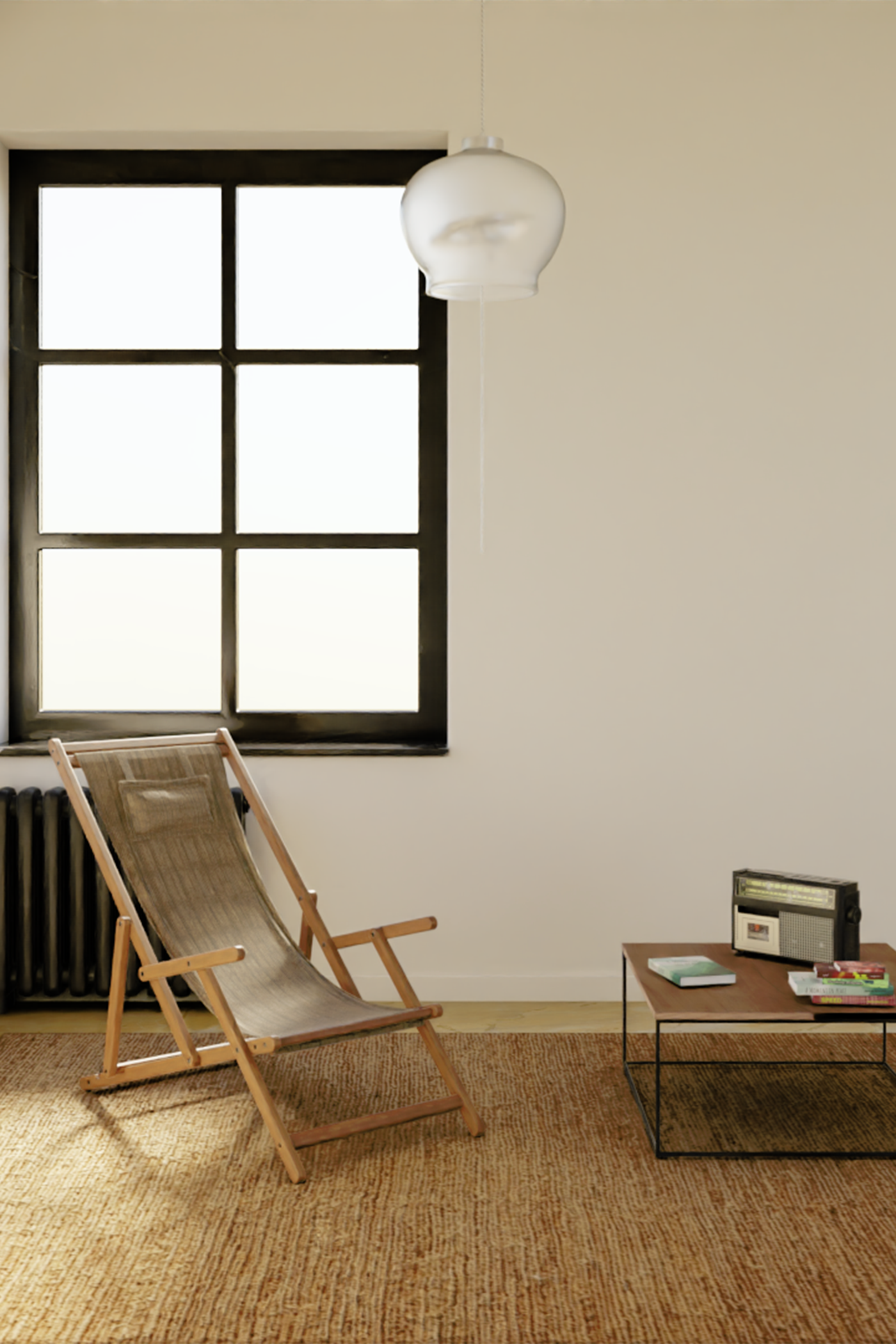 Hemp Hand Woven Rug _ Natural Lines