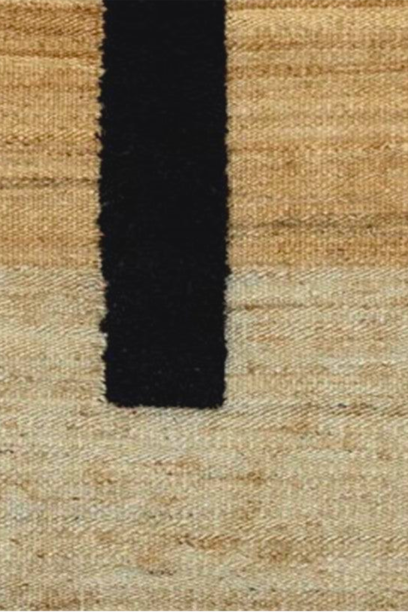 Hemp & Wool Hand knotted Carpet_Linear Natural & Black
