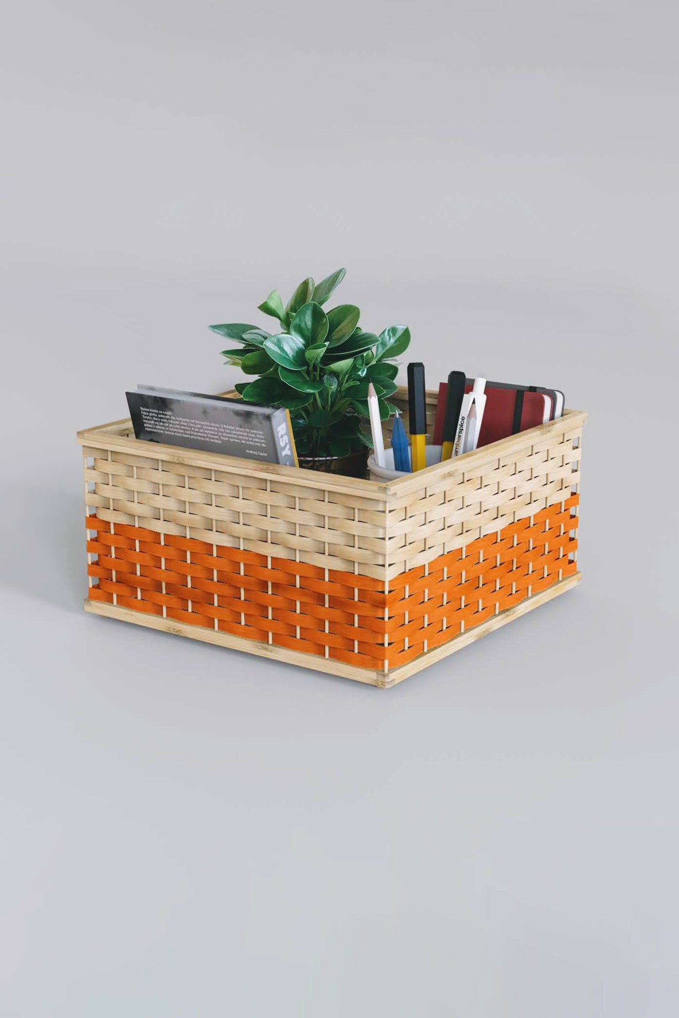 Mianzi Bamboo Stackable Basket