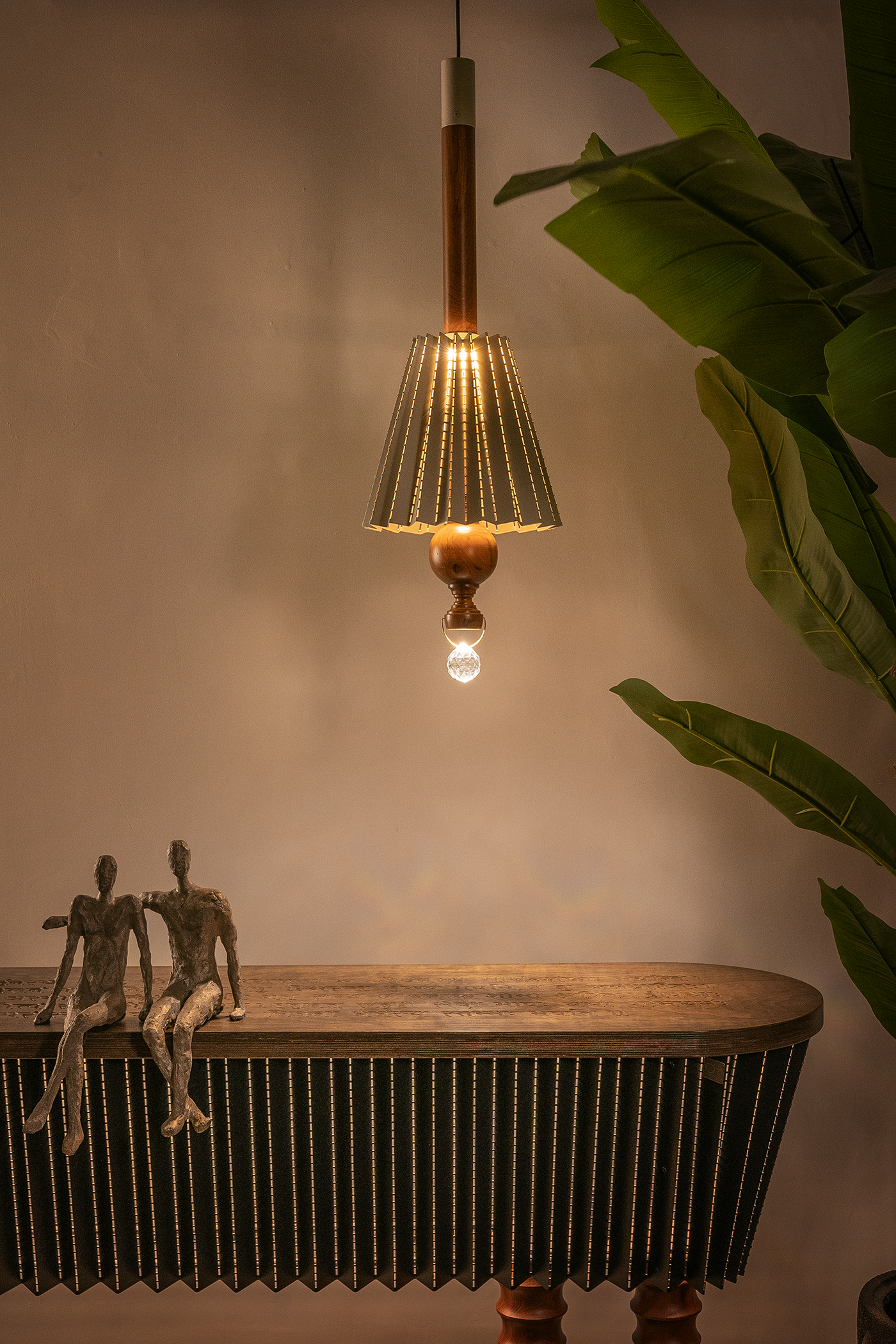 Crystal pendant light