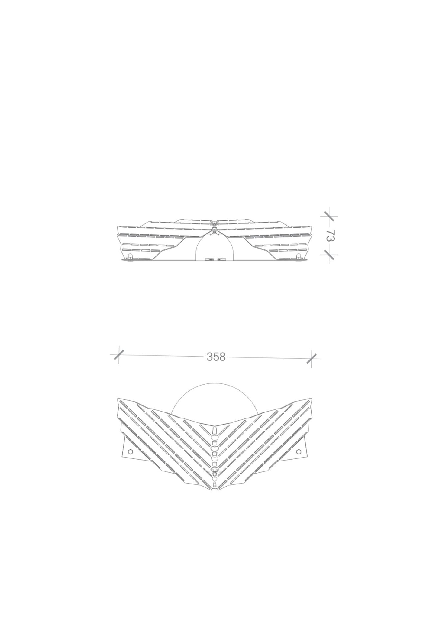 Wingle wall sconce