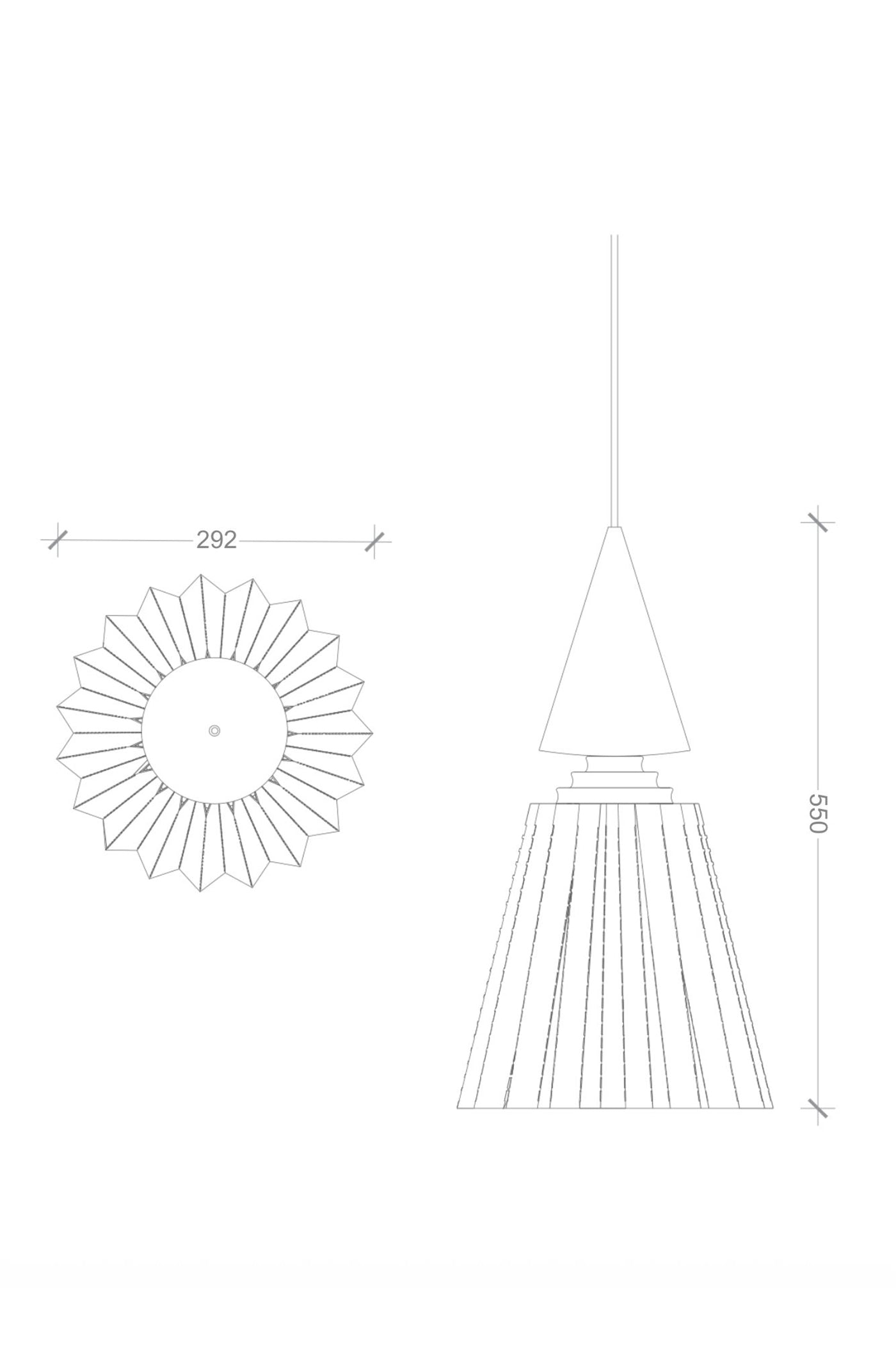 Timber Cone pendant light