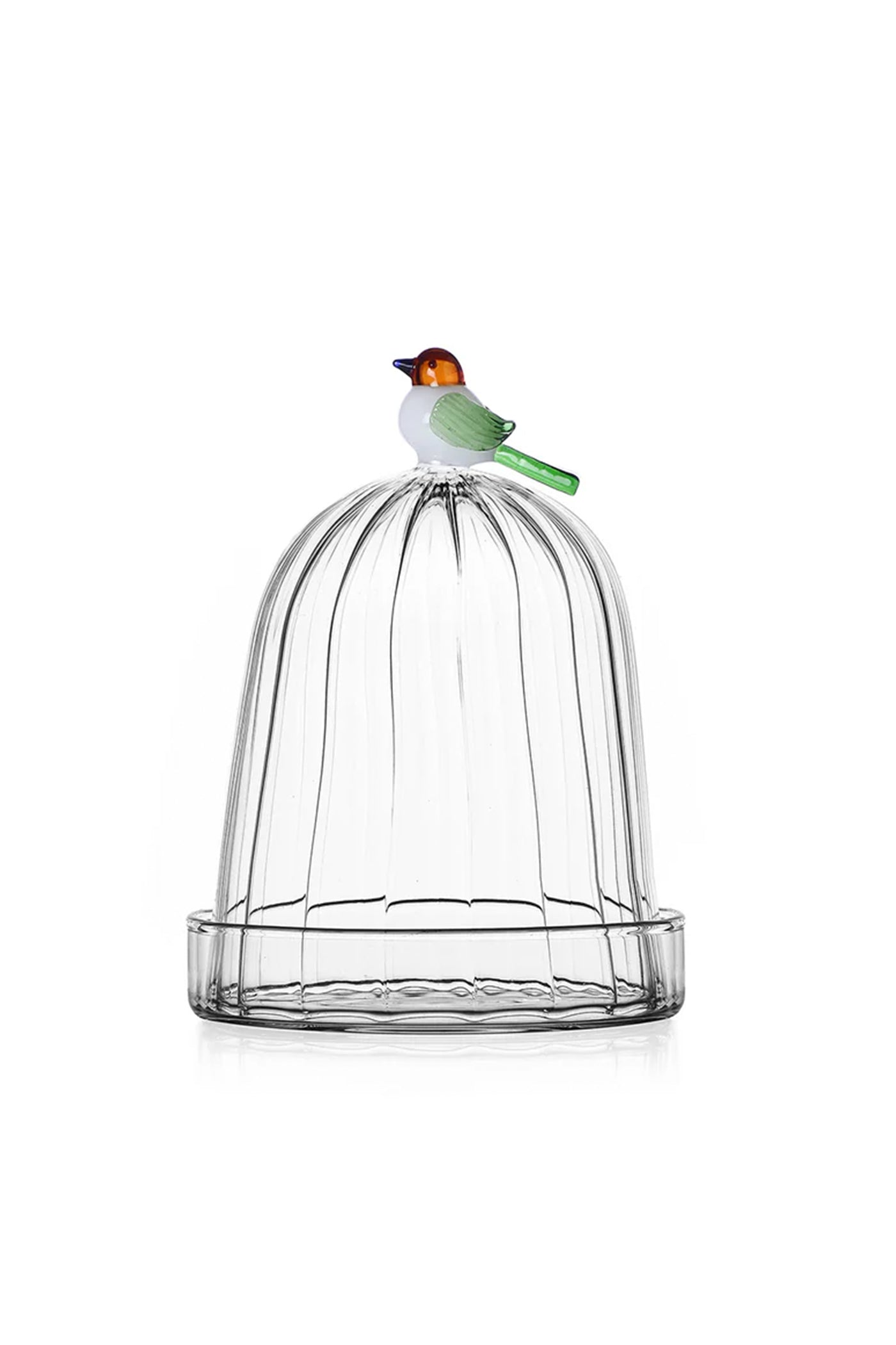 Animal Farm-Optic Dome With Dish - Bird, Diam 11 Cm