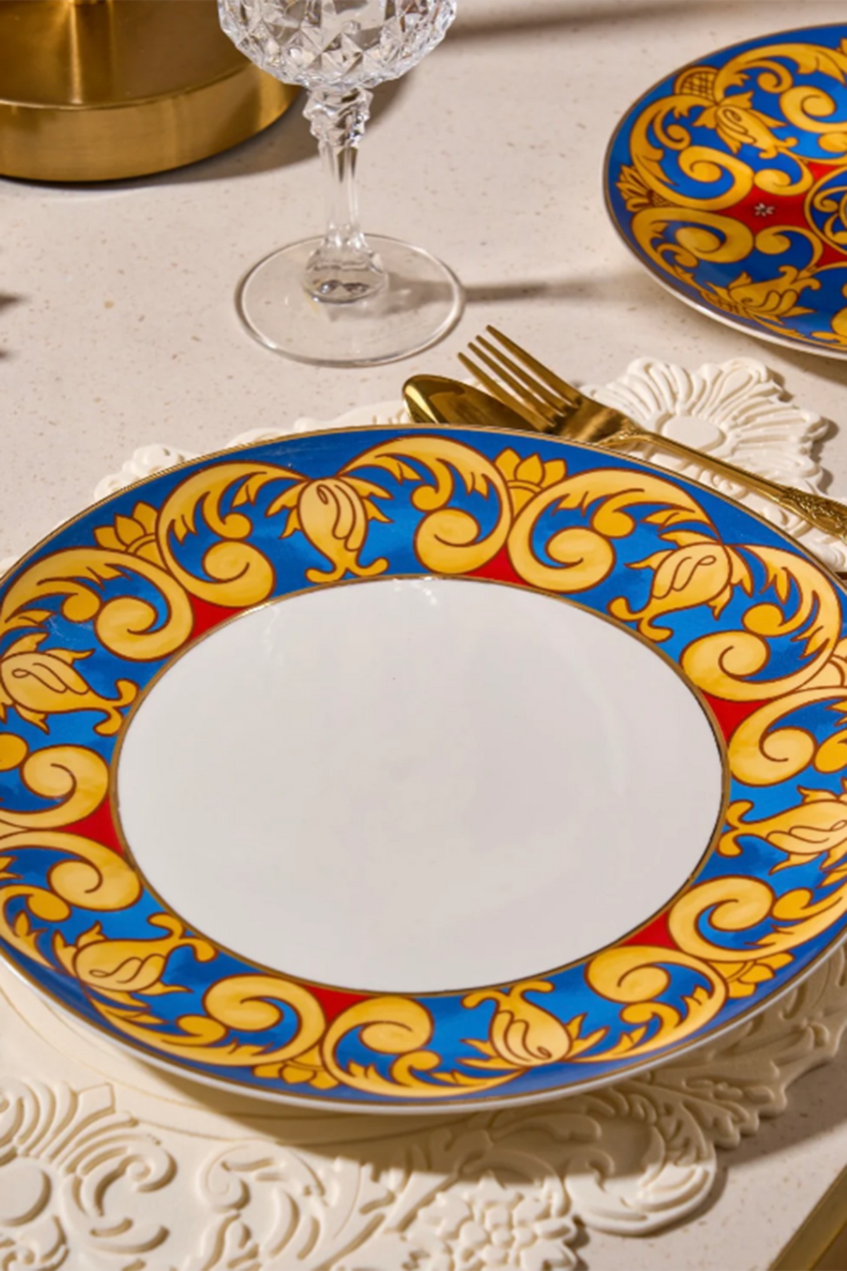 Amalfi Nights Dinner Set () Porcelain Gold Dinner set Of 6