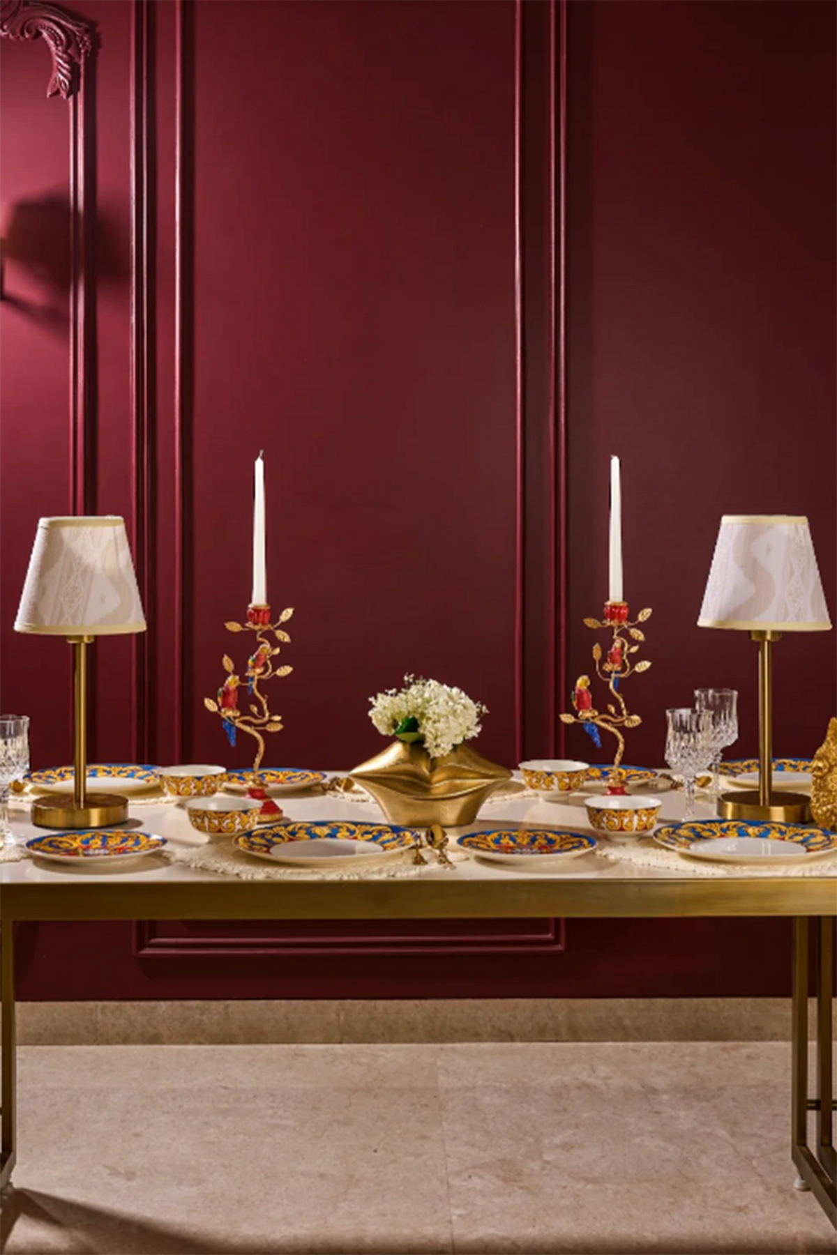 Amalfi Nights Dinner Set () Porcelain Gold Dinner set Of 6