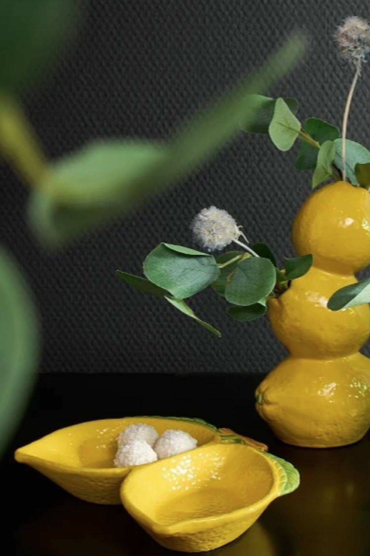 Lemon Serving Ceramic Yellow Bowl