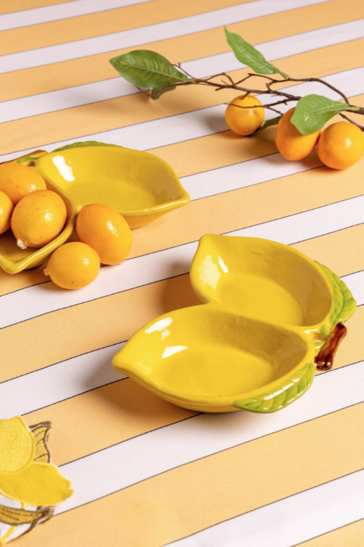 Lemon Serving Ceramic Yellow Bowl