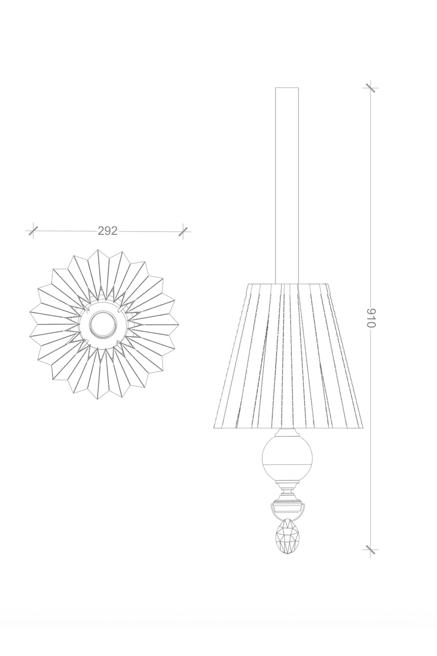 Crystal pendant light