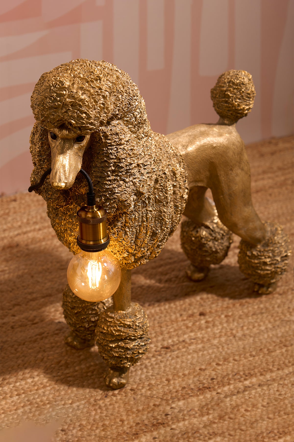 The Pooch Resin Gold Lamp