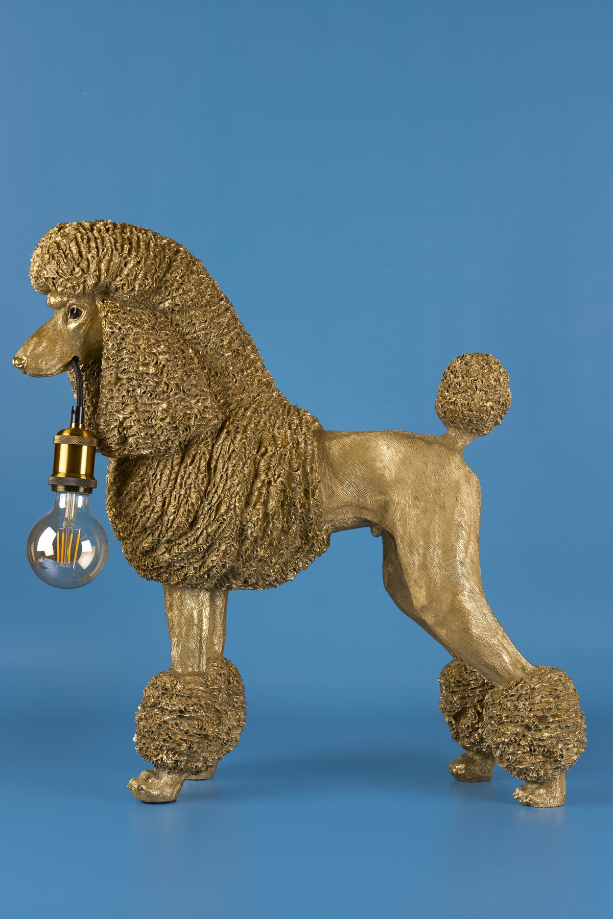 The Pooch Resin Gold Lamp