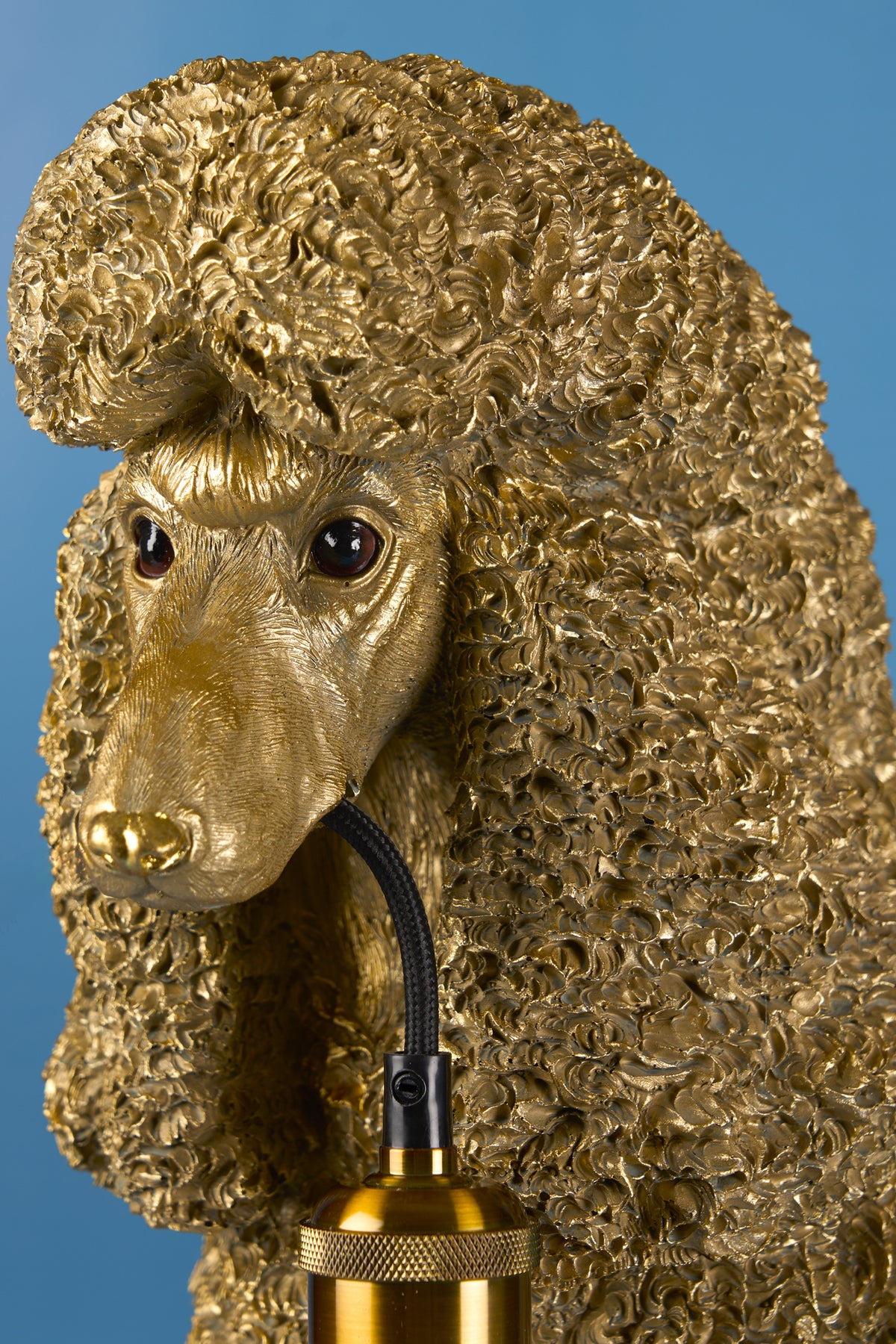 The Pooch Resin Gold Lamp