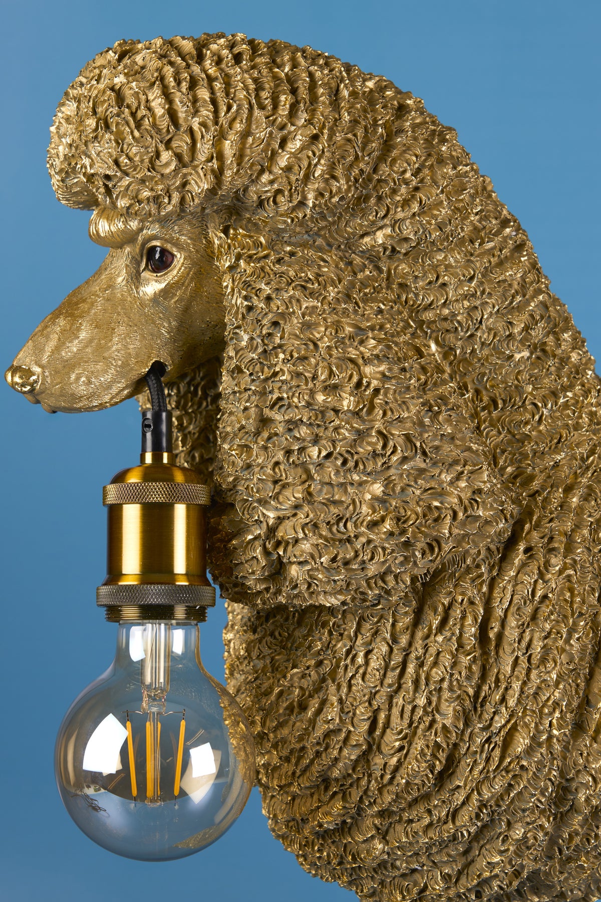 The Pooch Resin Gold Lamp