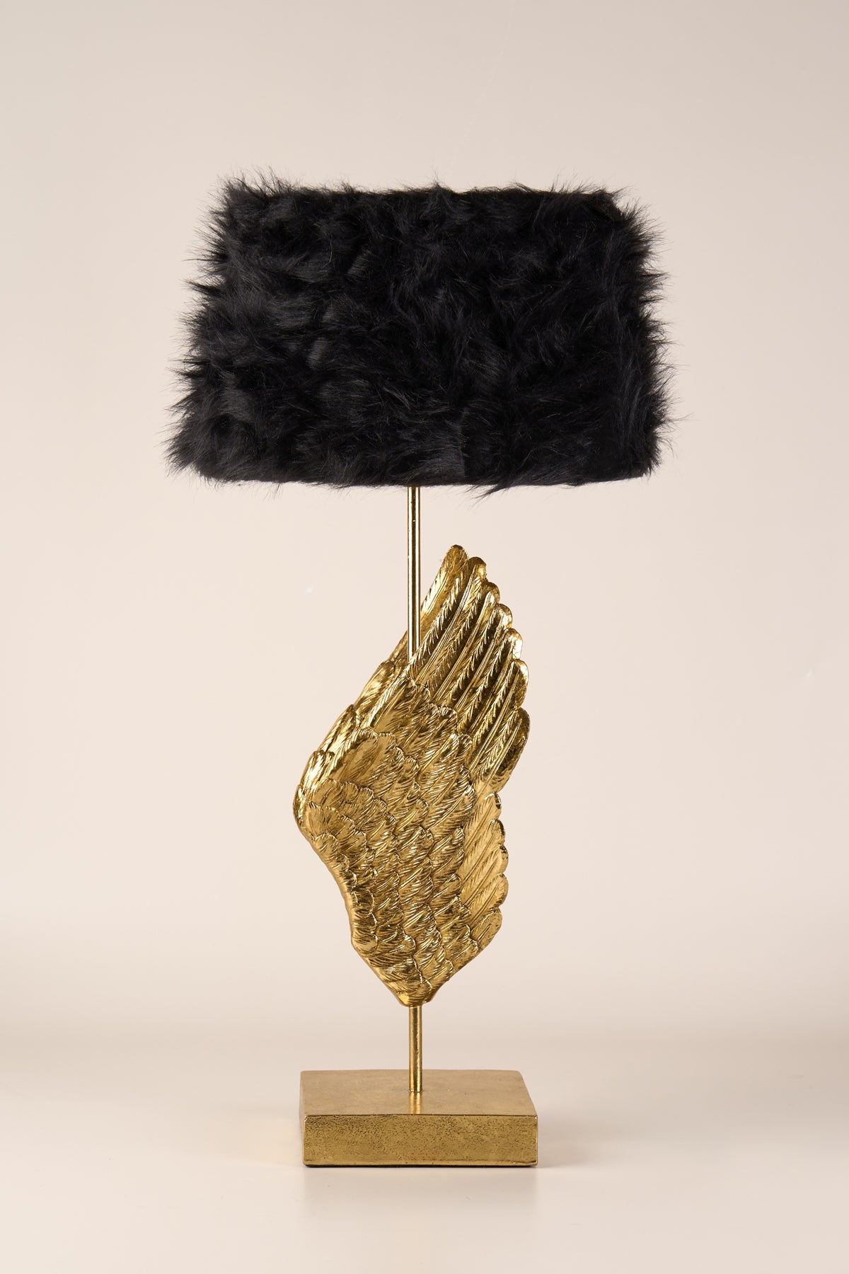 Angel Wings Metal Black Table Lamp