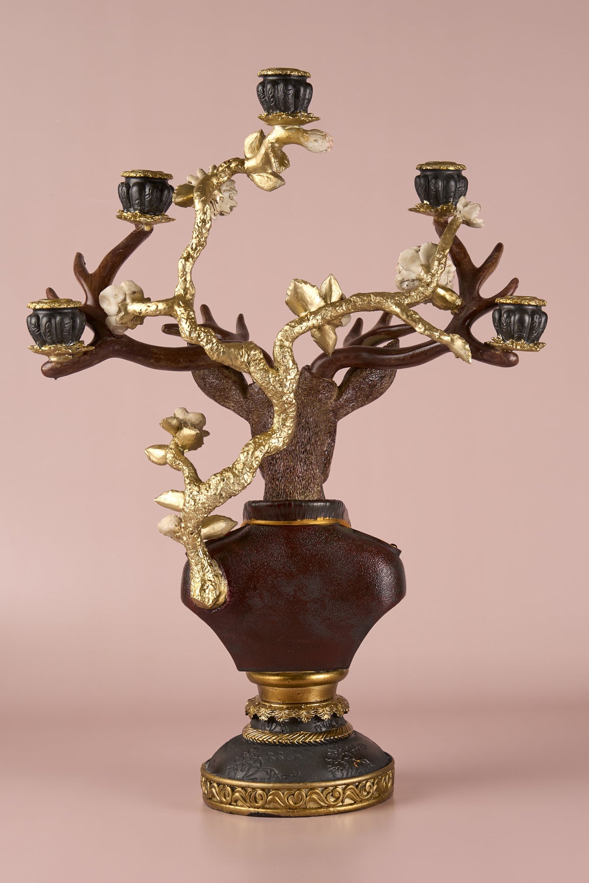 The General Deer Metal Brown Candle Holder