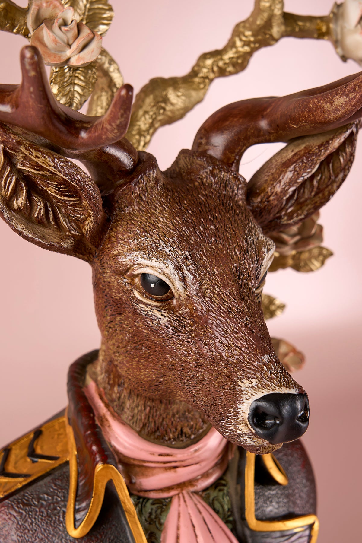 The General Deer Metal Brown Candle Holder