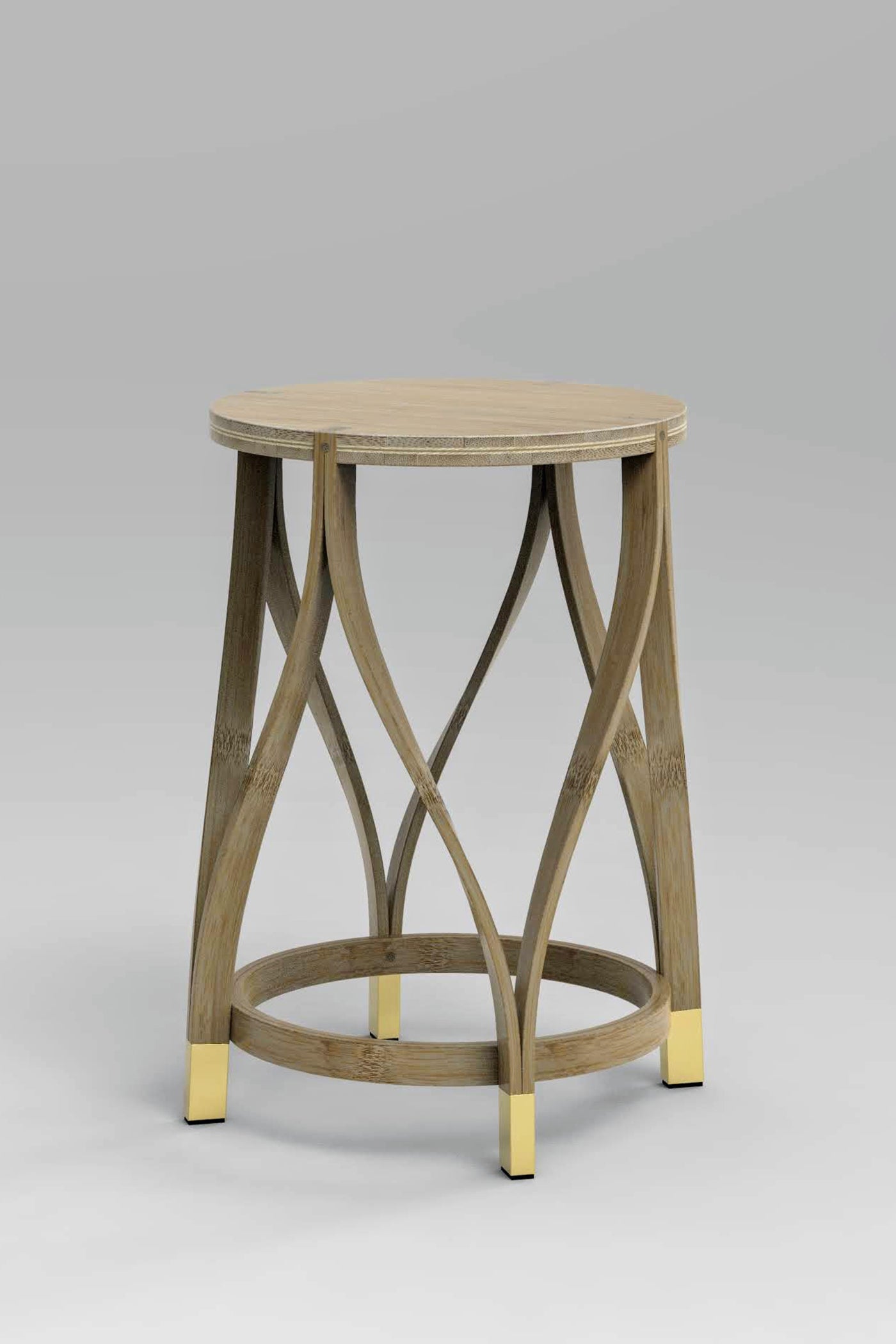 Mianzi Bamboo Lotus Stool (Large)