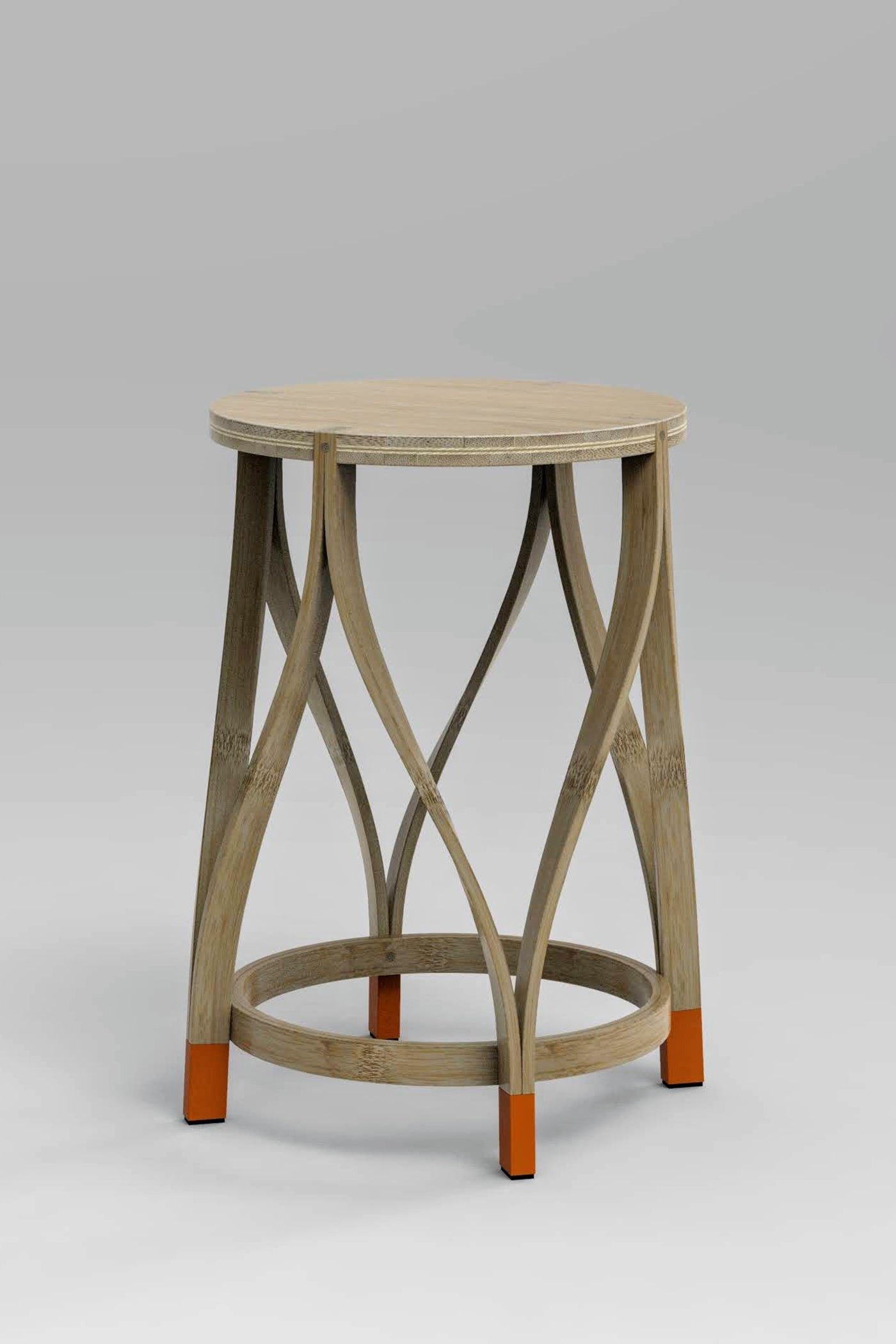 Mianzi Bamboo Lotus Stool (Small)