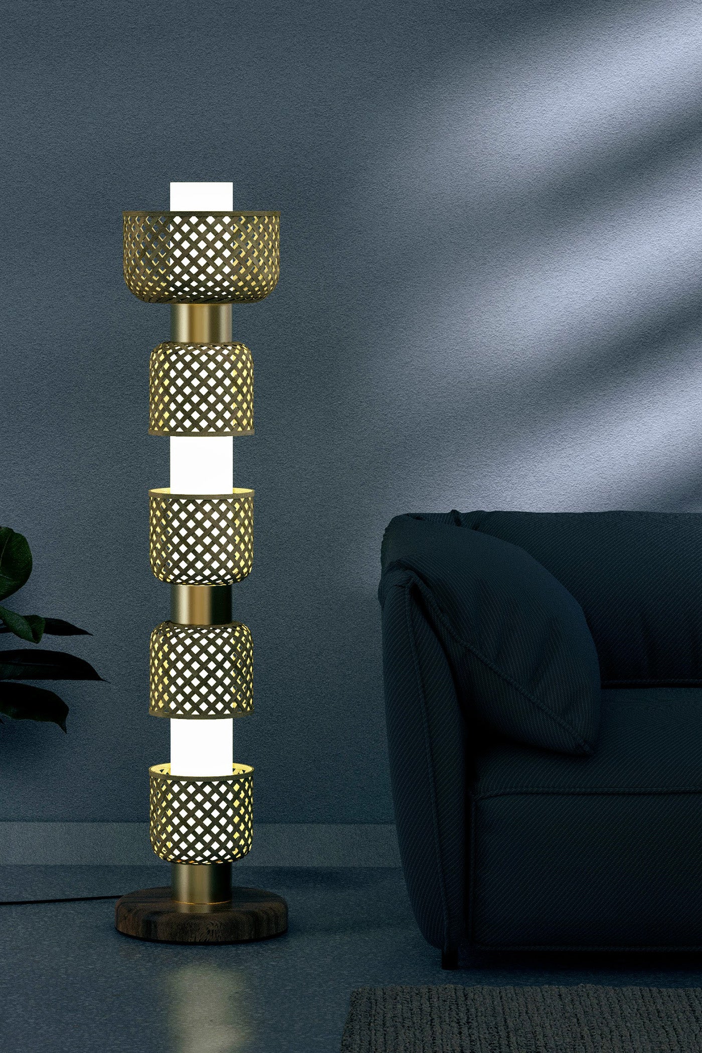 Mianzi Bamboo Metamorphosis Floor Lamp BDDDD