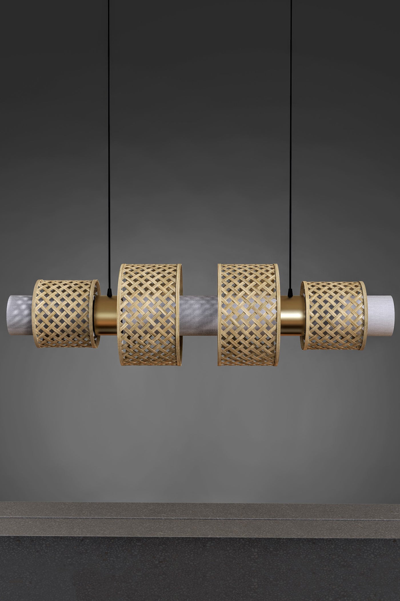 Mianzi Bamboo Metamorphosis Linear 
Pendant Lamp
H-002