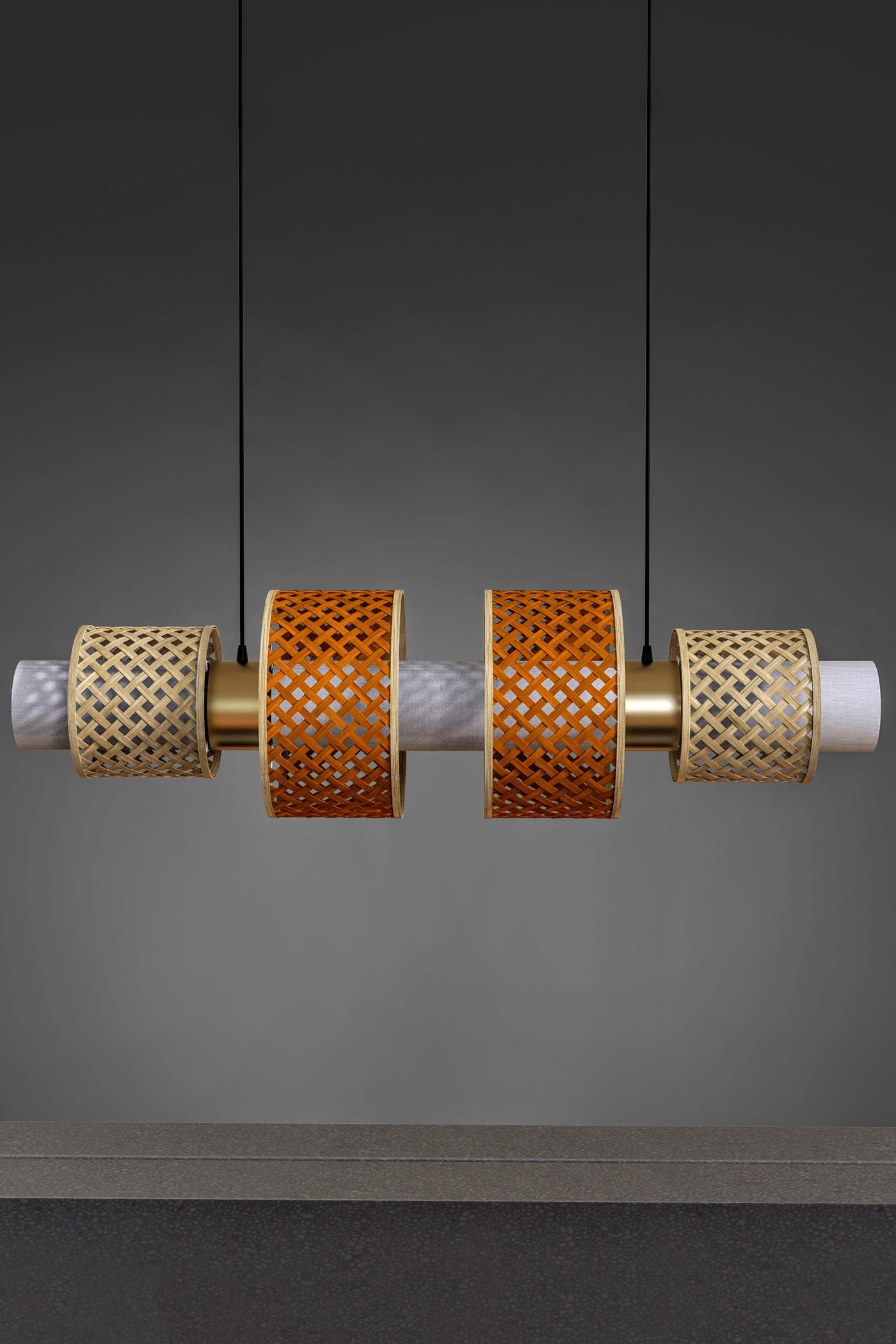 Mianzi Bamboo Metamorphosis Linear 
Pendant Lamp
H-002