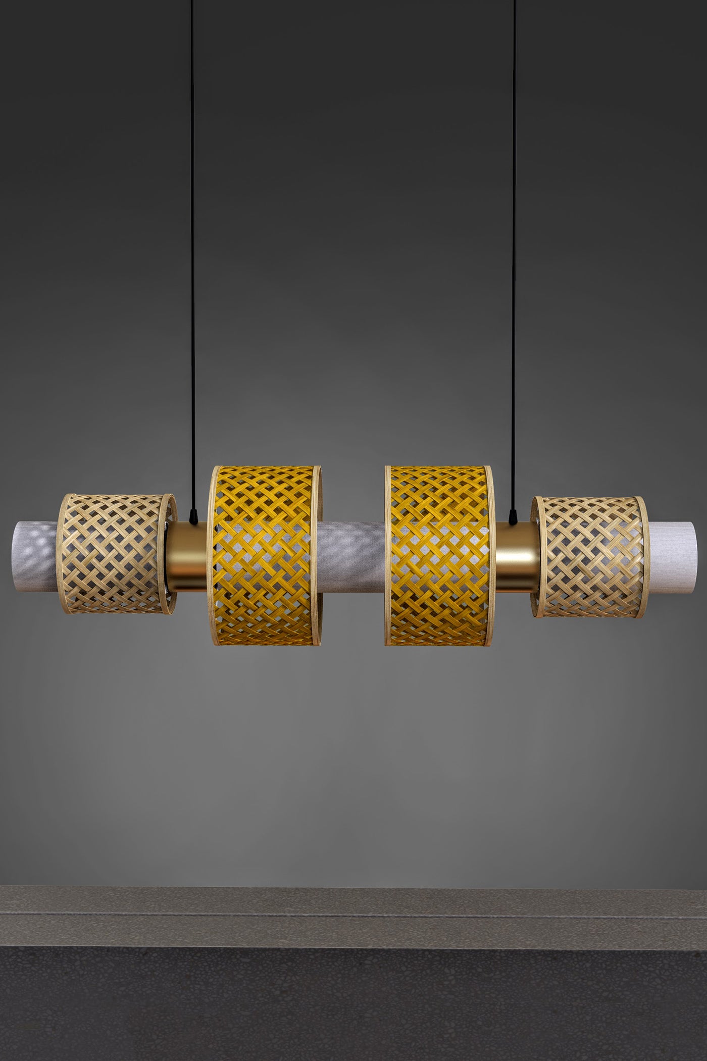 Mianzi Bamboo Metamorphosis Linear 
Pendant Lamp
H-002