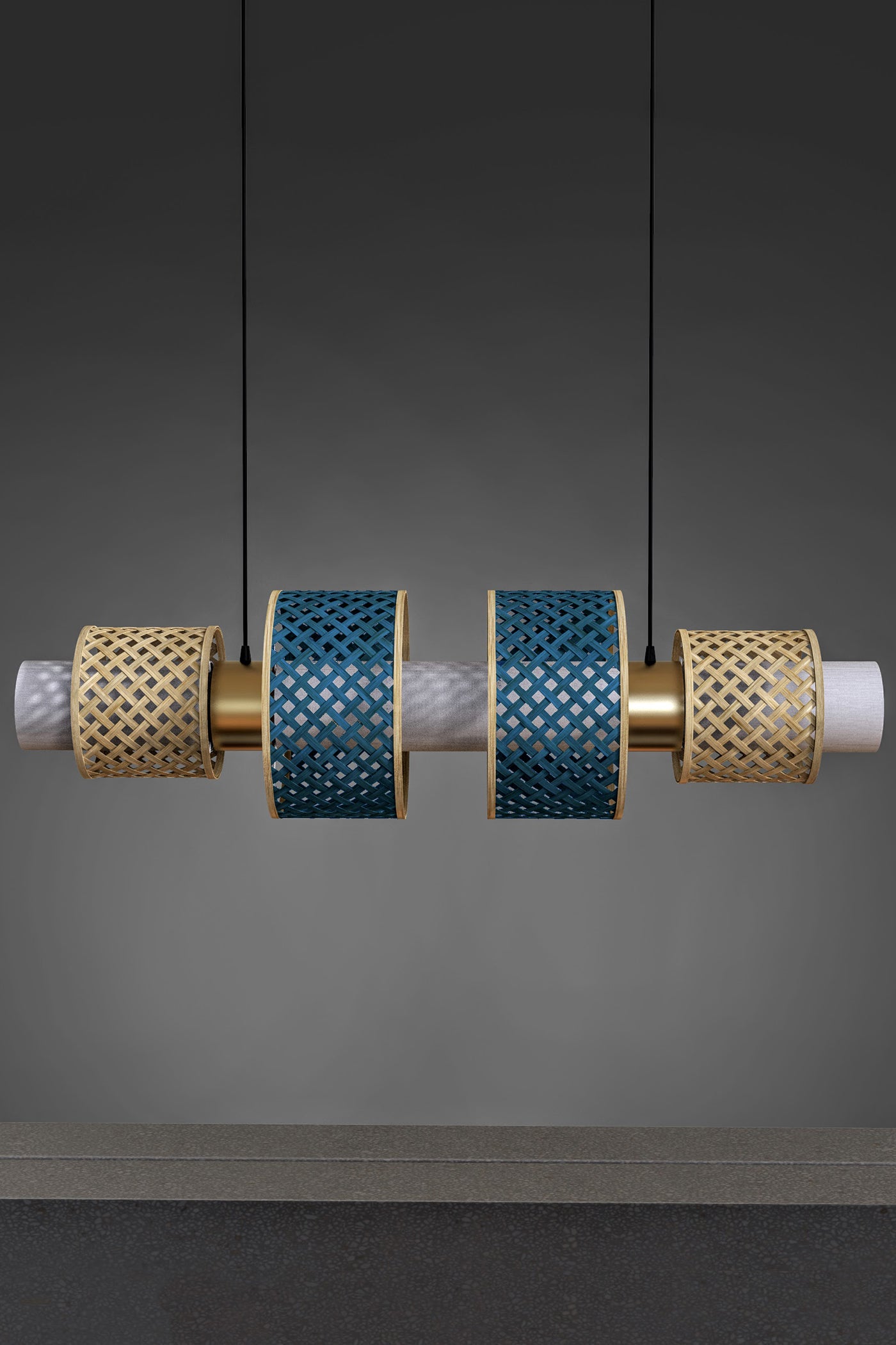 Mianzi Bamboo Metamorphosis Linear 
Pendant Lamp
H-002