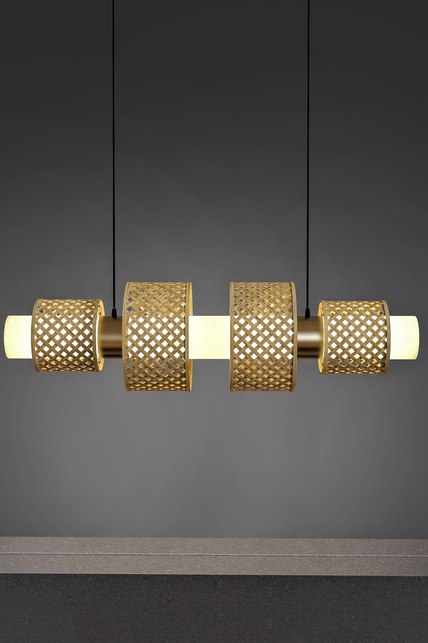 Mianzi Bamboo Metamorphosis Linear 
Pendant Lamp
H-002