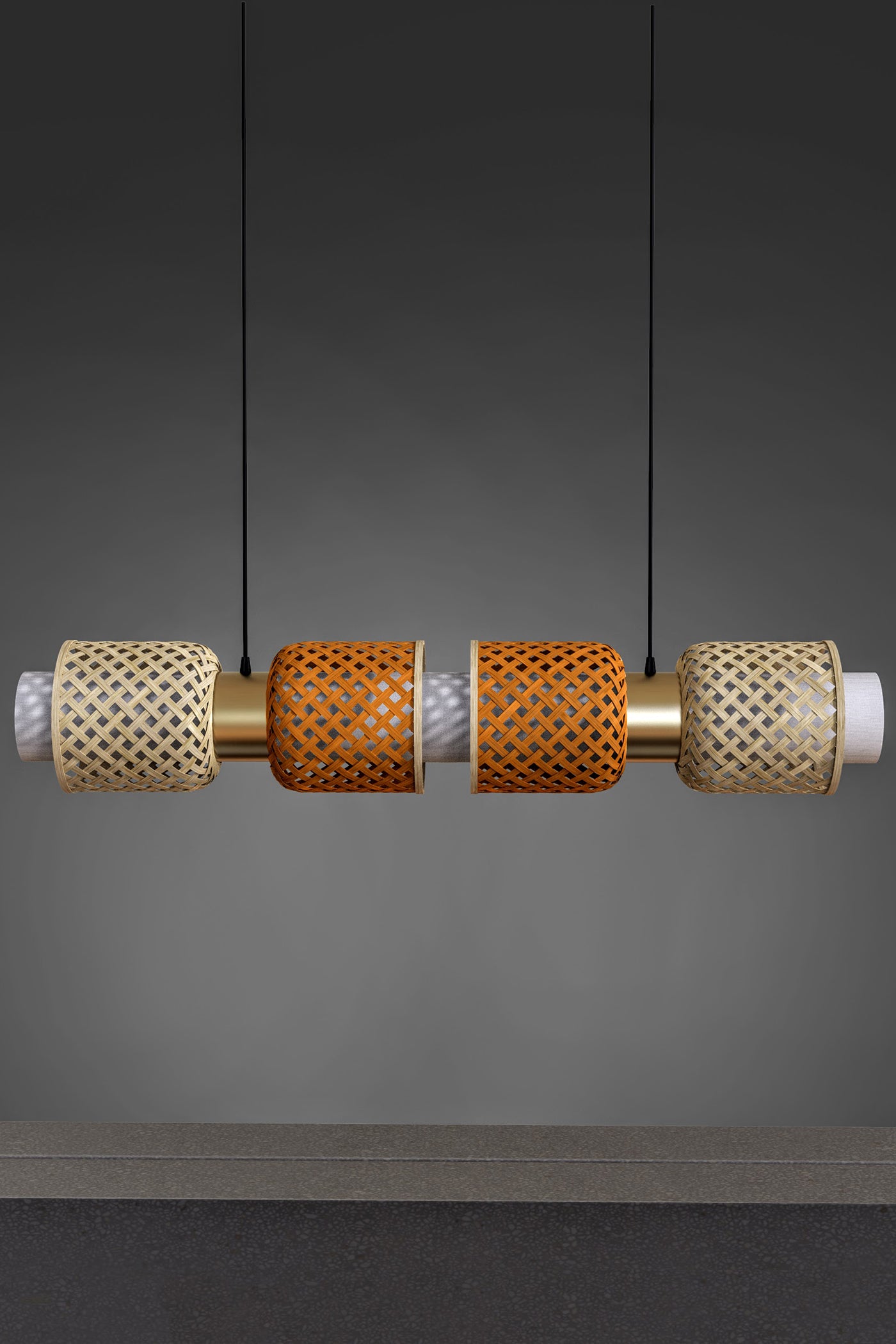 Mianzi Bamboo Metamorphosis Linear 
Pendant Lamp
H-01S