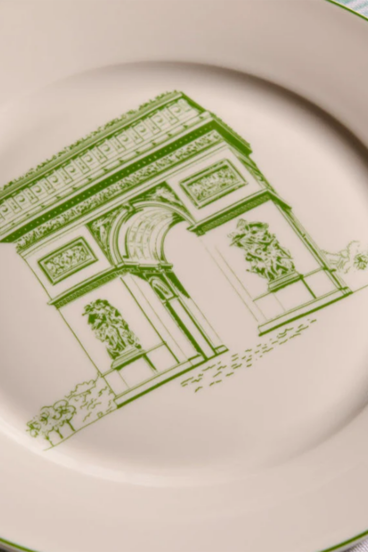 Jardin De Paris Dinner Set () Porcelain Green Dinner set Of 6