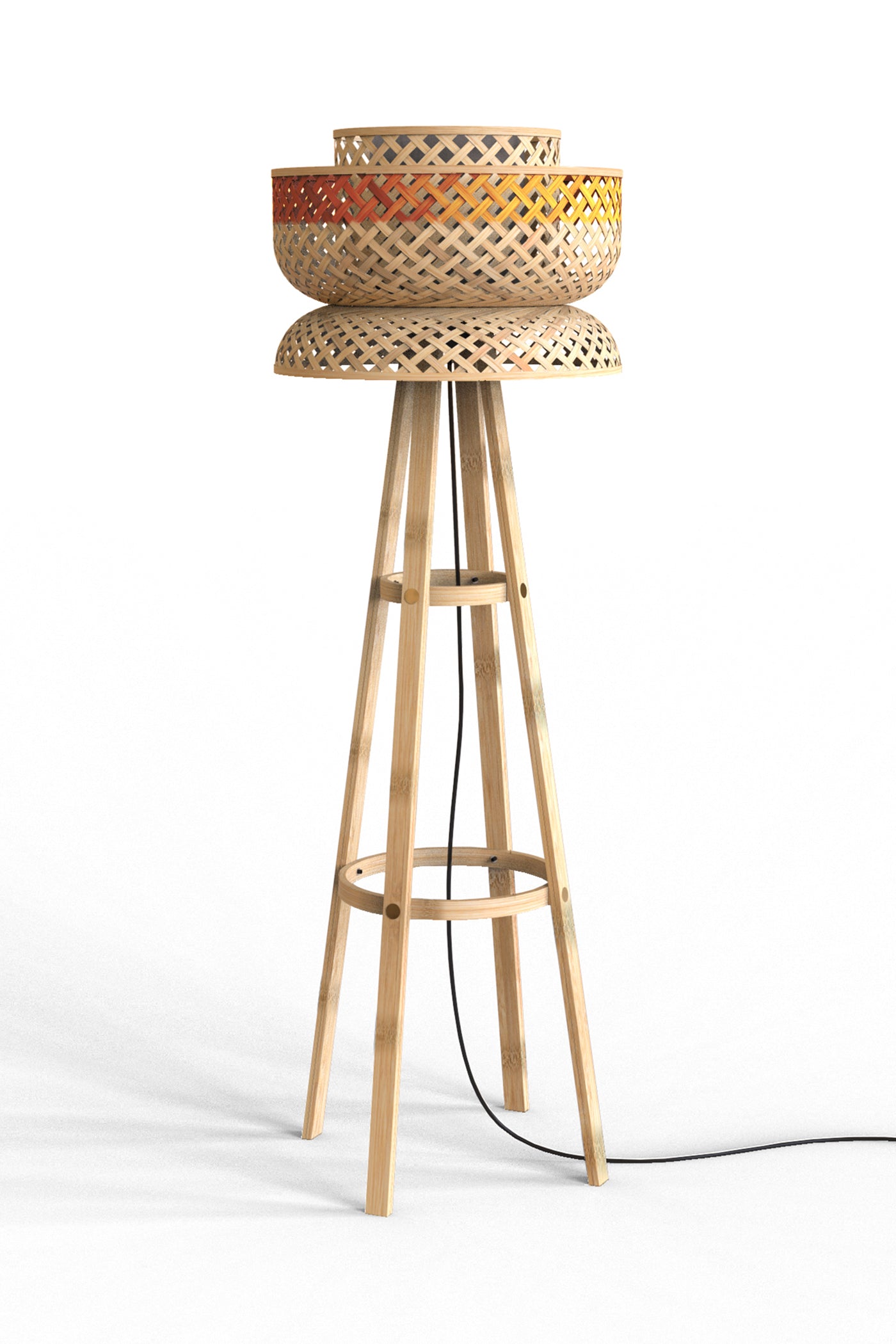 Mianzi Bamboo Lotus Floor Lamp