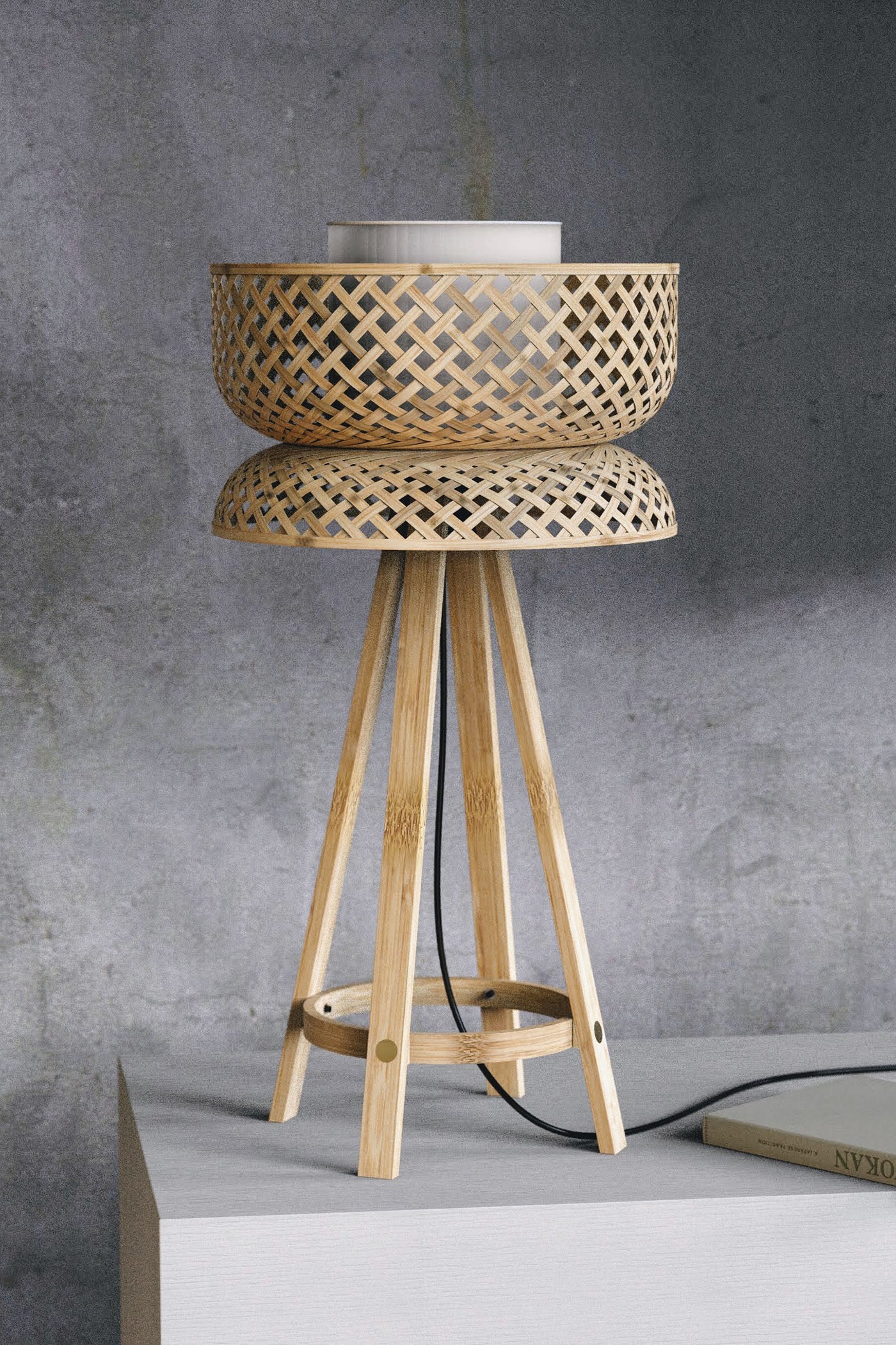 Mianzi Bamboo Lotus Table Lamp