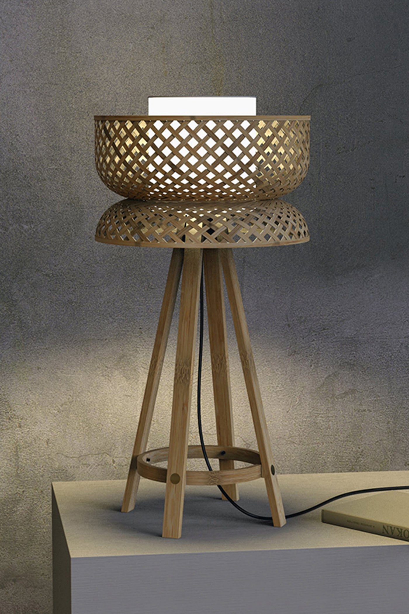 Mianzi Bamboo Lotus Table Lamp