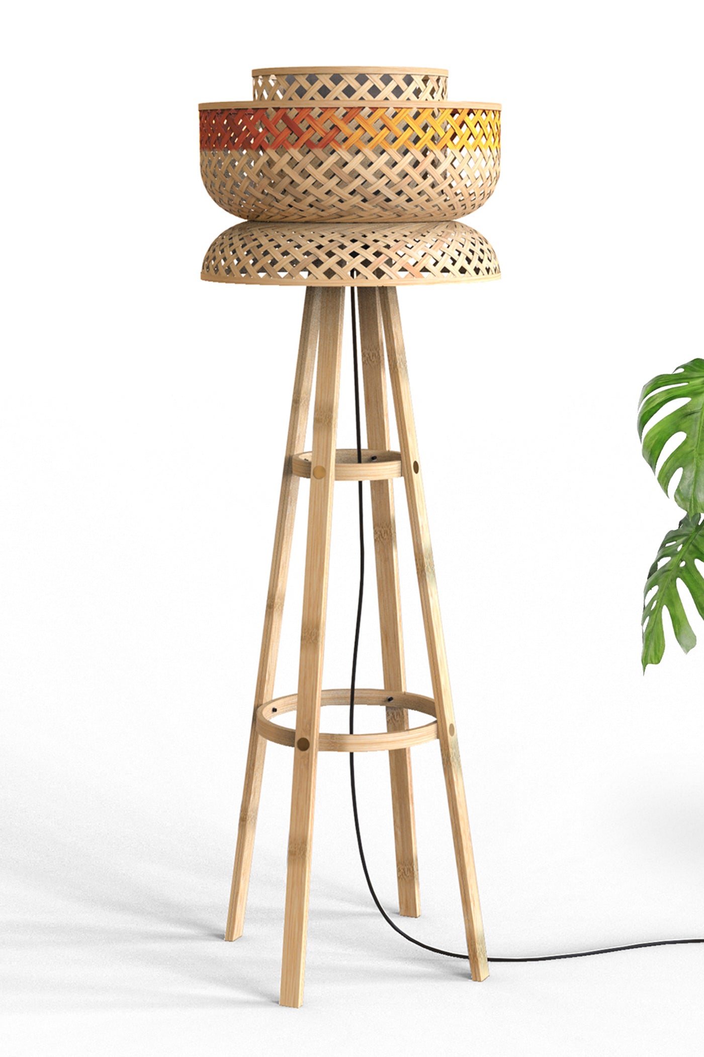 Mianzi Bamboo Lotus Floor Lamp
