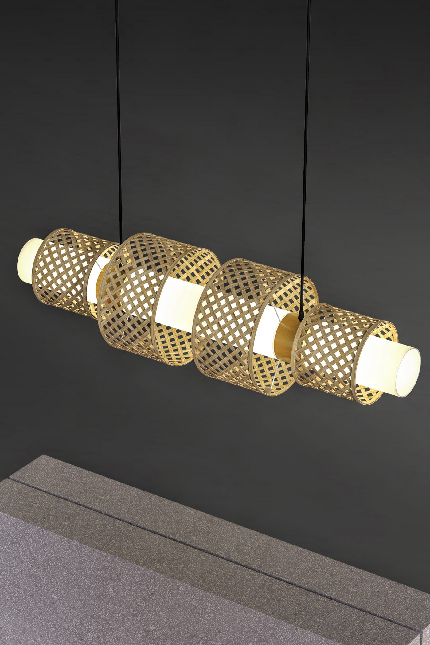 Mianzi Bamboo Metamorphosis Linear 
Pendant Lamp
H-002