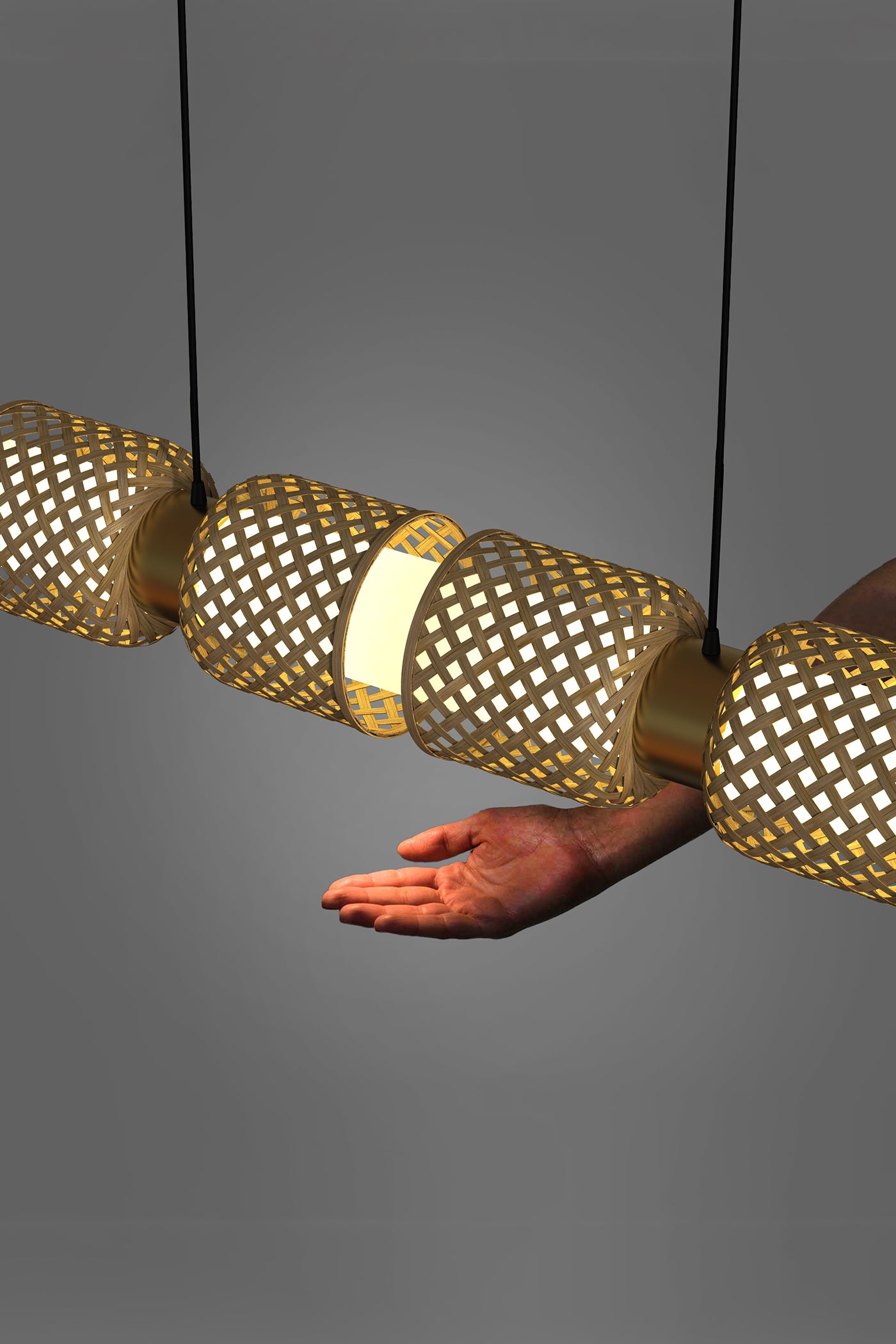 Mianzi Bamboo Metamorphosis Linear 
Pendant Lamp
H-01S