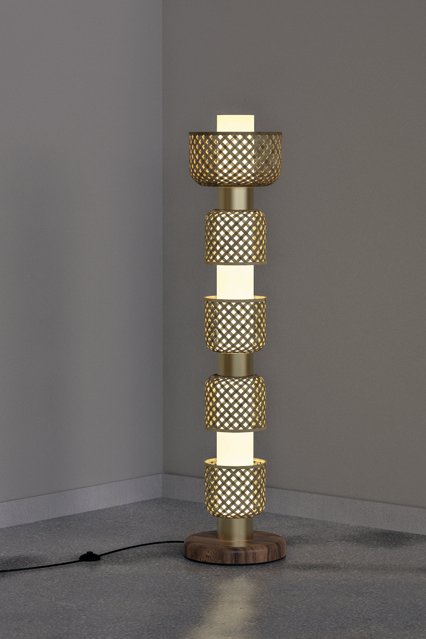 Mianzi Bamboo Metamorphosis Floor Lamp BDDDD
