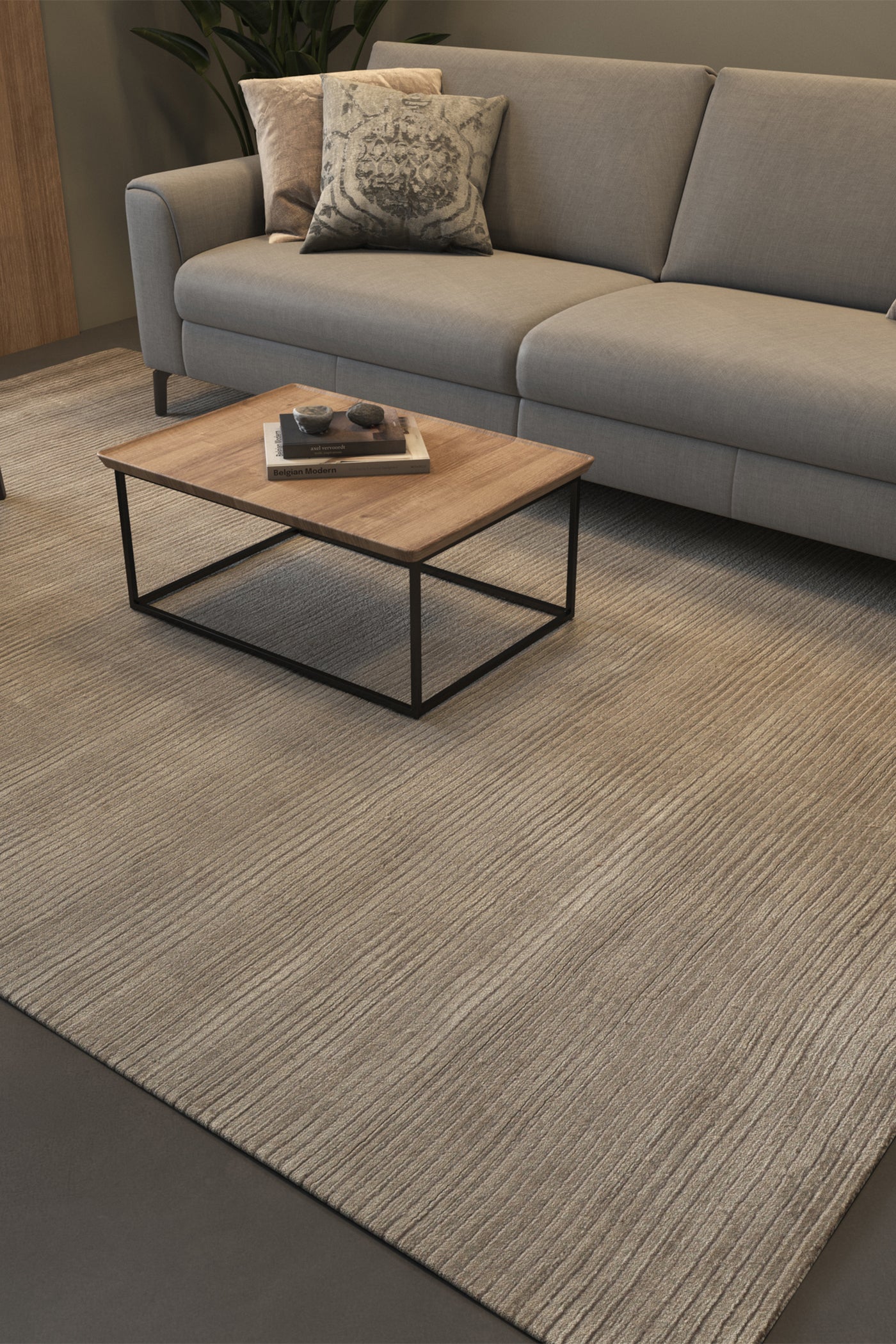 Jaipur Rugs Soft Striped 5X8 Feet Rug| Classic Gray Handloom Rug Carpet For Living Room