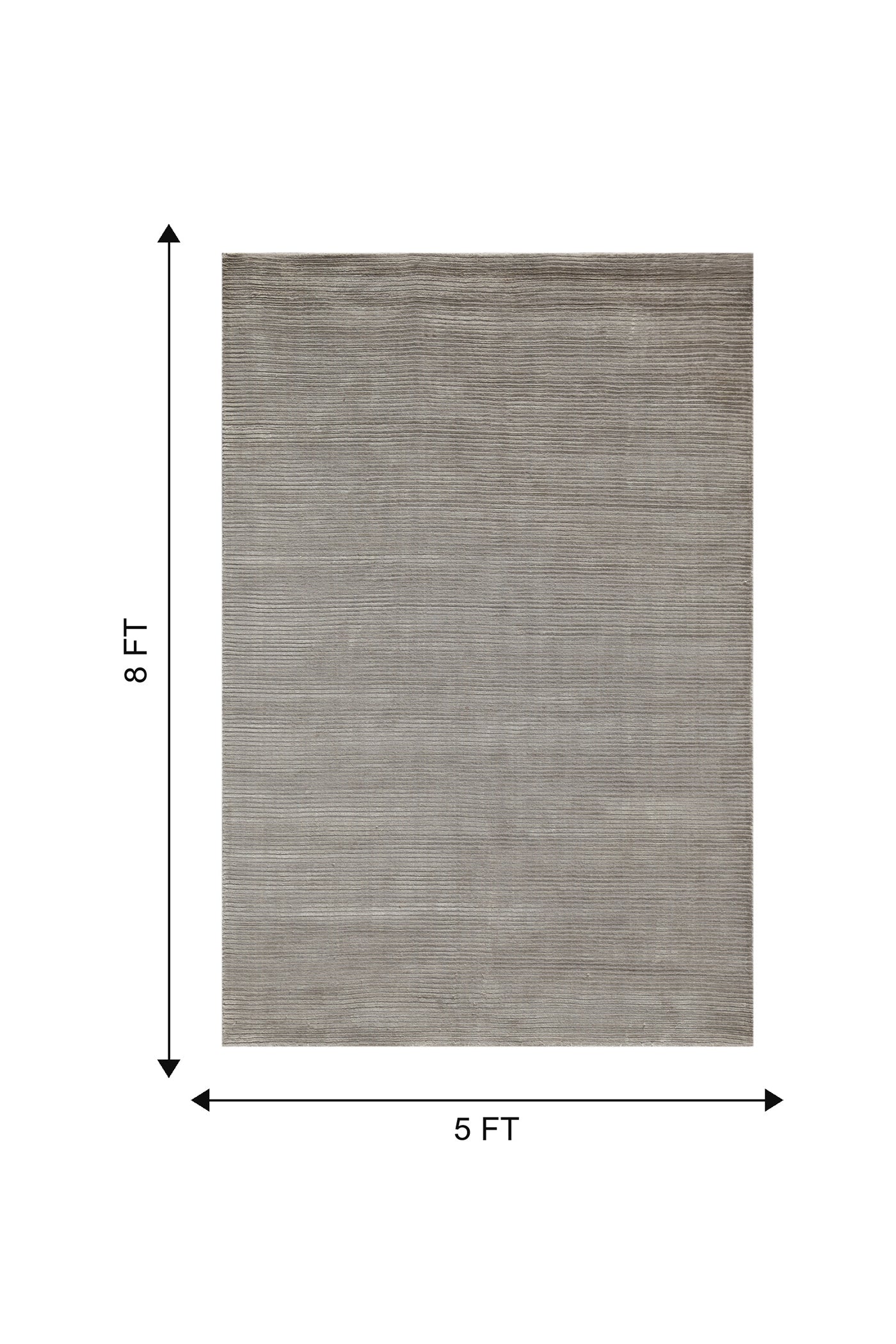 Jaipur Rugs Soft Striped 5X8 Feet Rug| Classic Gray Handloom Rug Carpet For Living Room