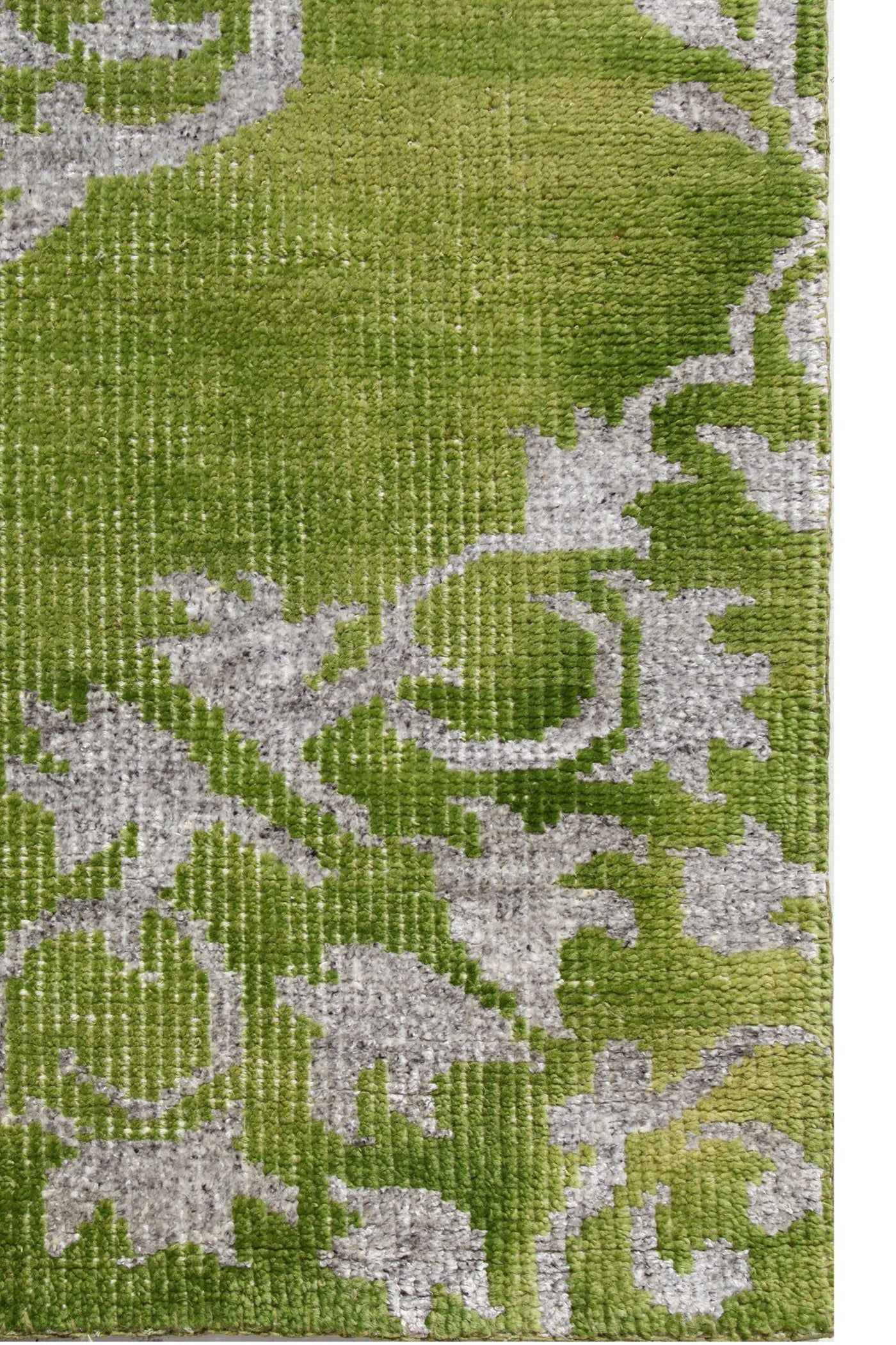 Jaipur Rugs Soft Damask 5X8 Feet Rug| Green Hand Knotted Rug Carpet For Living Room